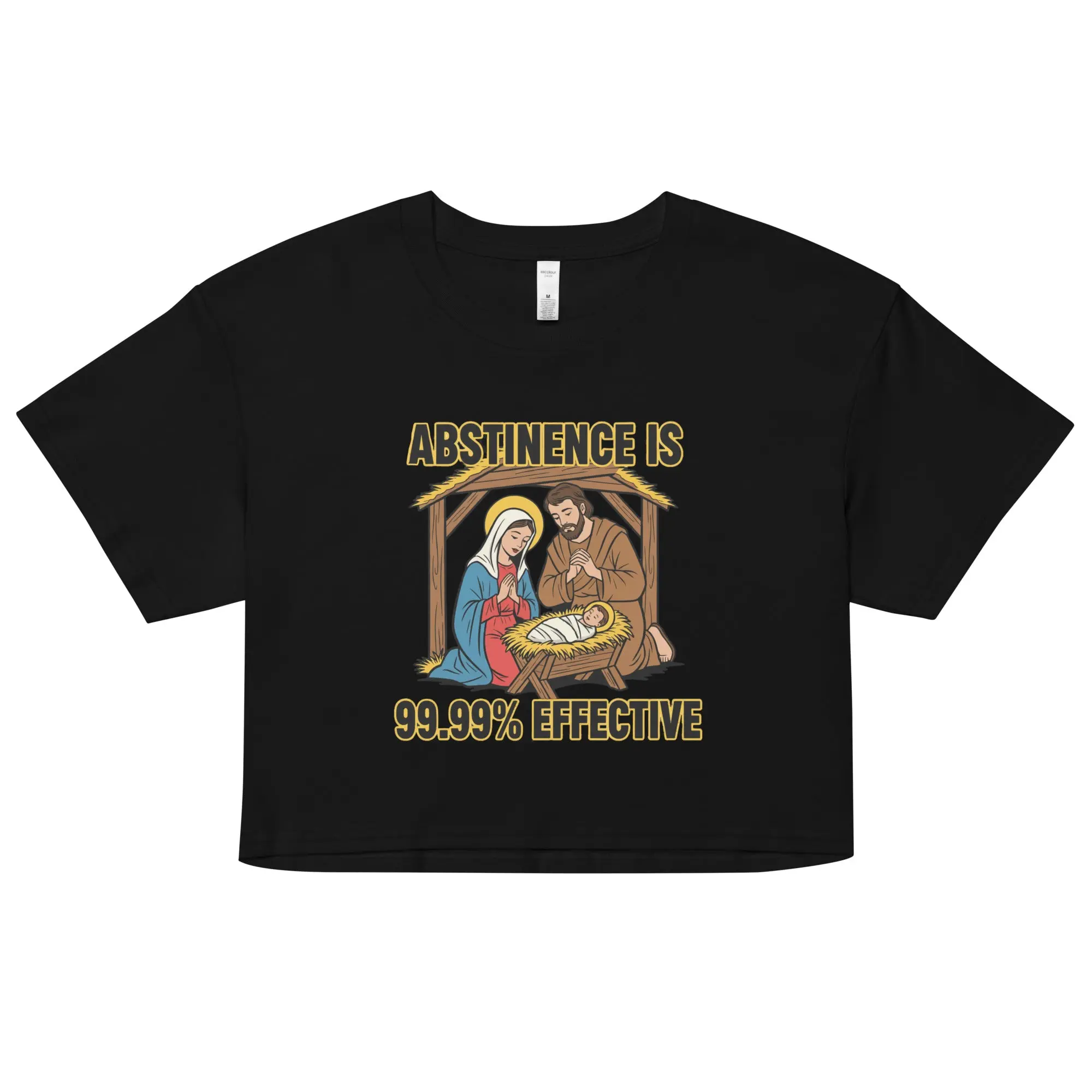 Abstinence is 99.99% effective crop top