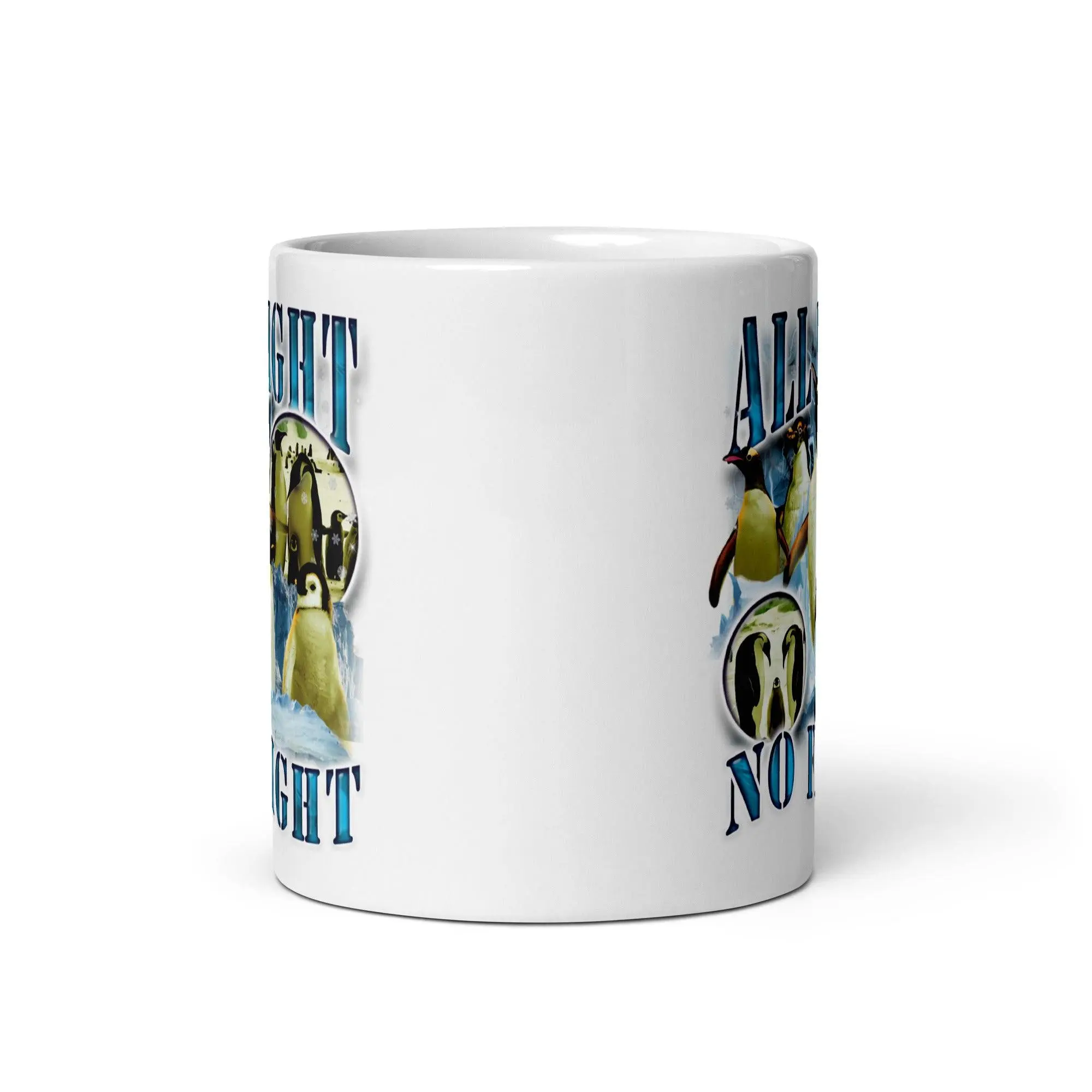 All Fight No Flight White glossy mug - Image 5