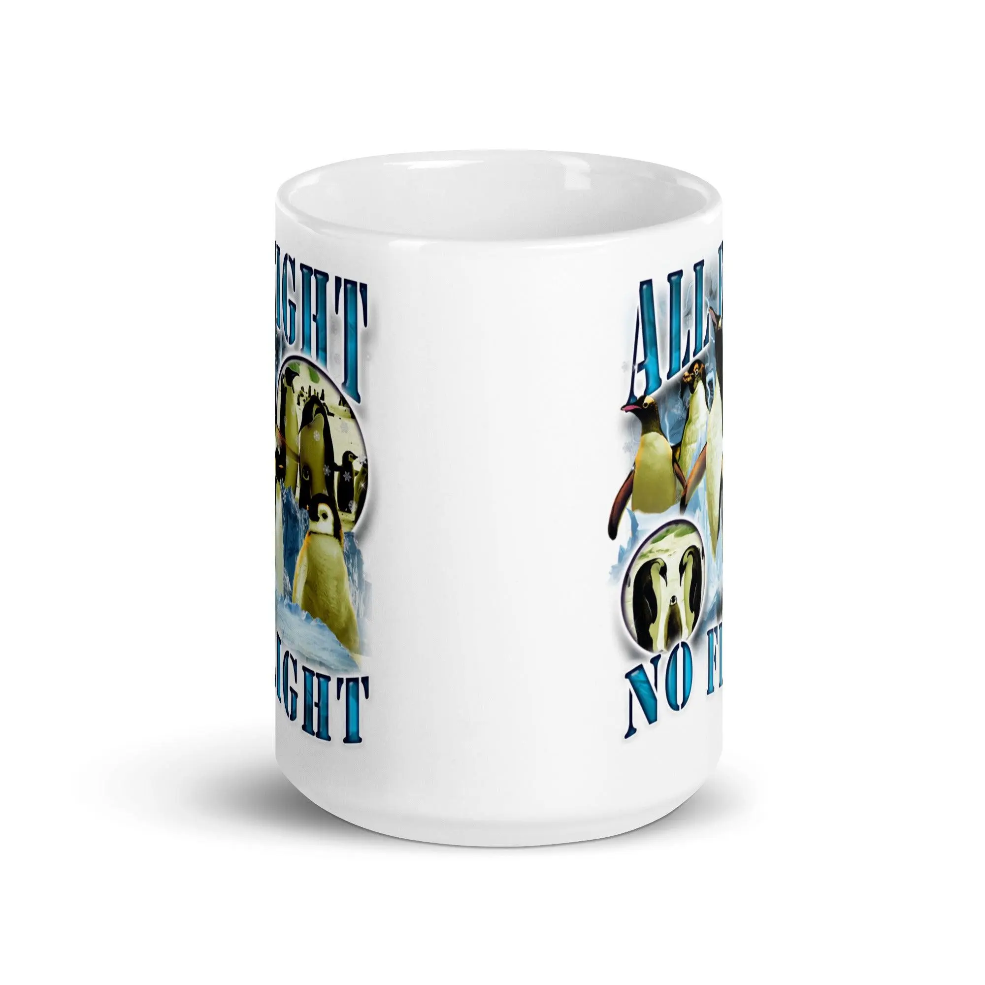 All Fight No Flight White glossy mug - Image 8