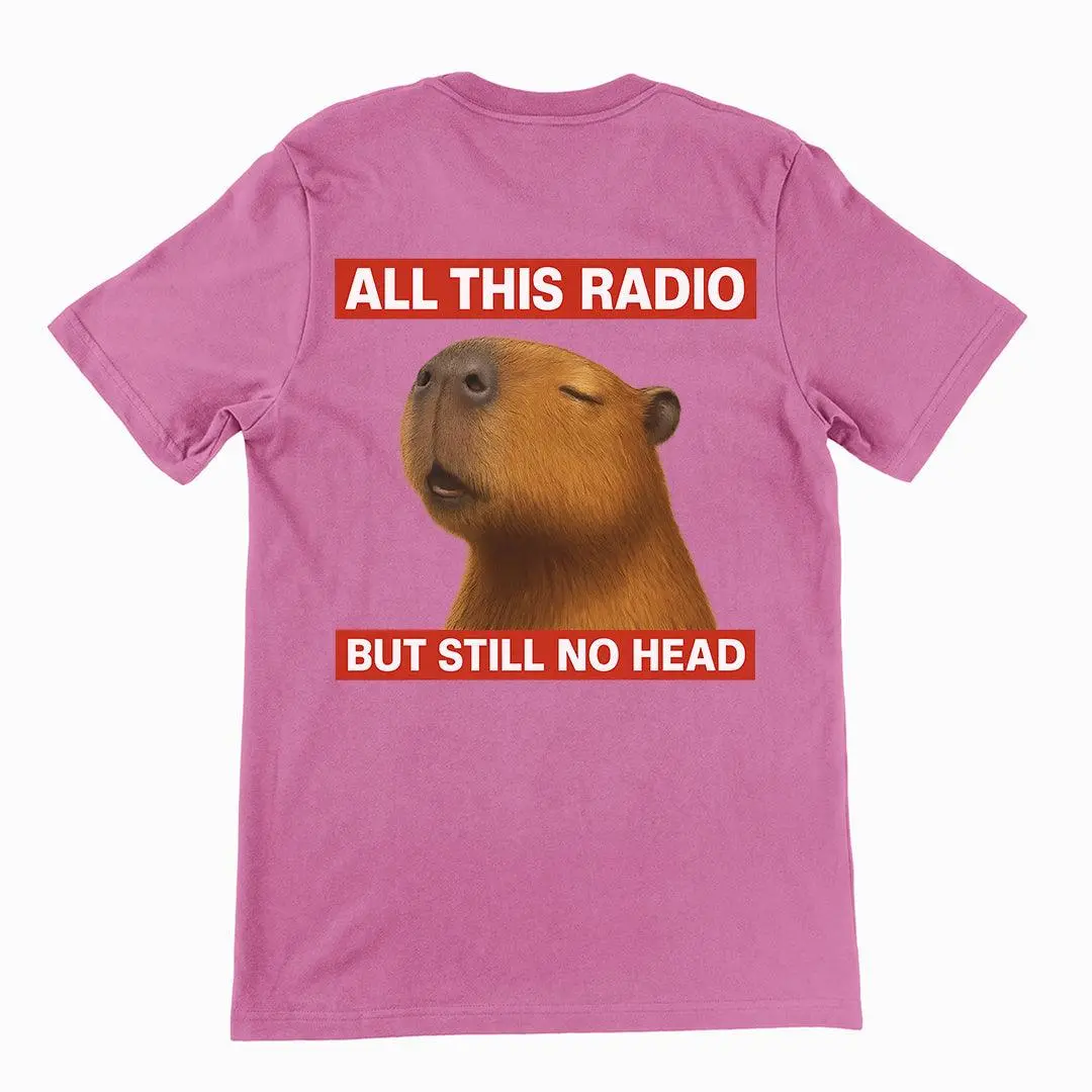 All this radio but still no head T-Shirt (backprint) - Image 2