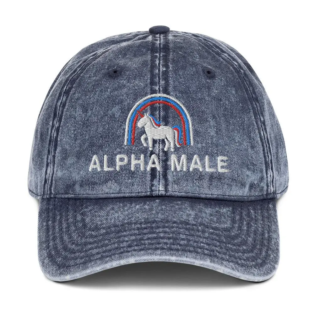 Alpha Male Vintage Cotton Twill Cap - Image 7