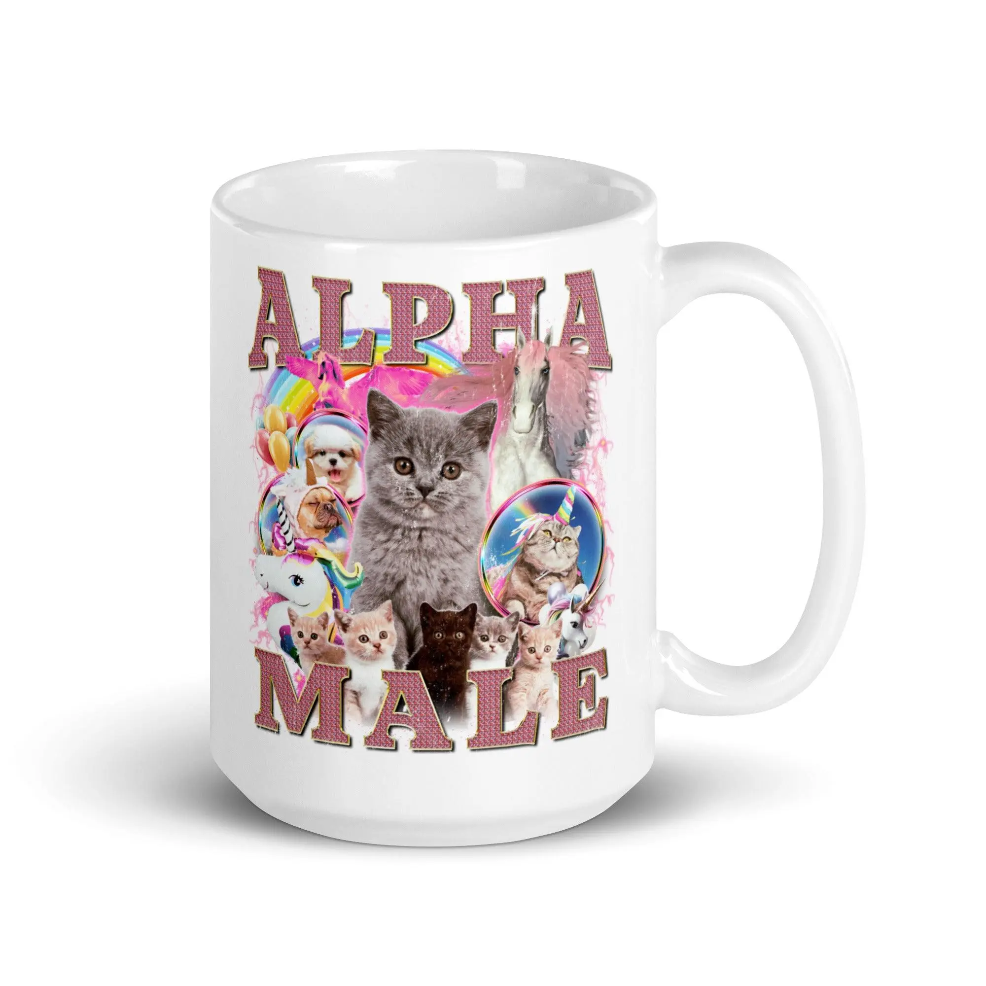 Alpha Male White glossy mug - Image 5