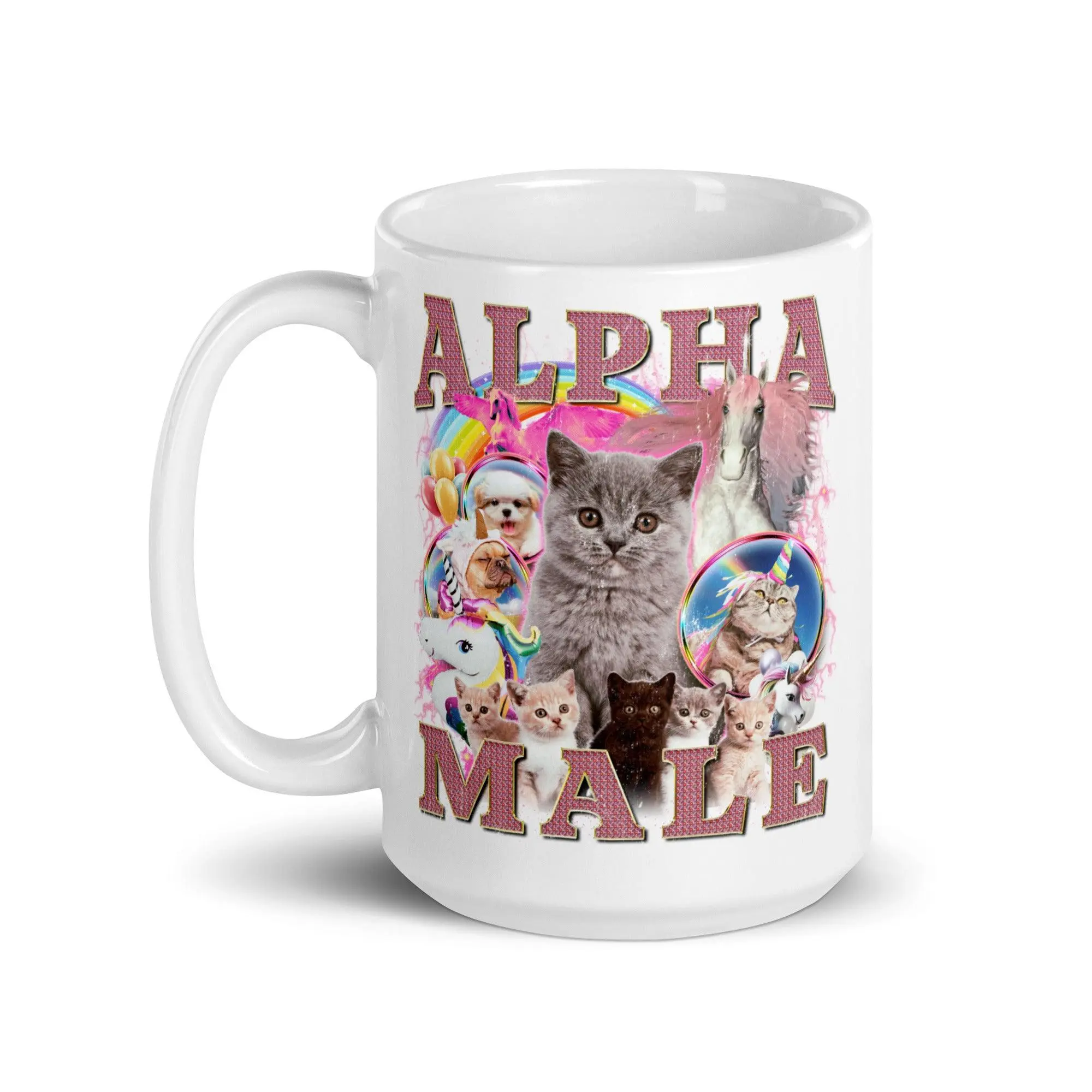 Alpha Male White glossy mug - Image 6
