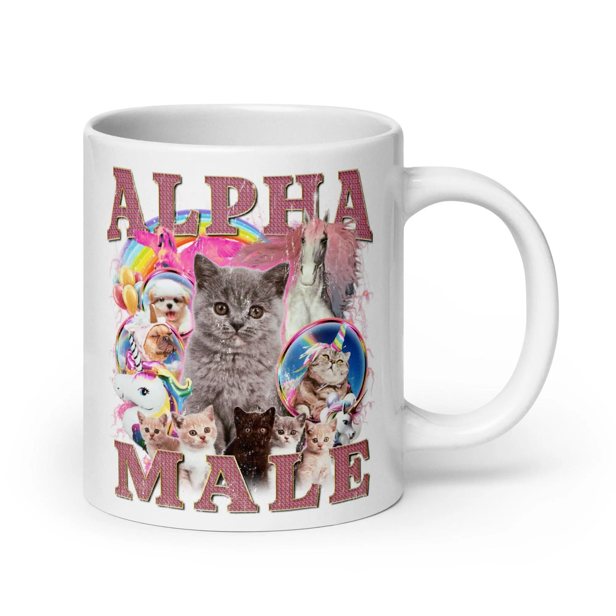 Alpha Male White glossy mug - Image 8