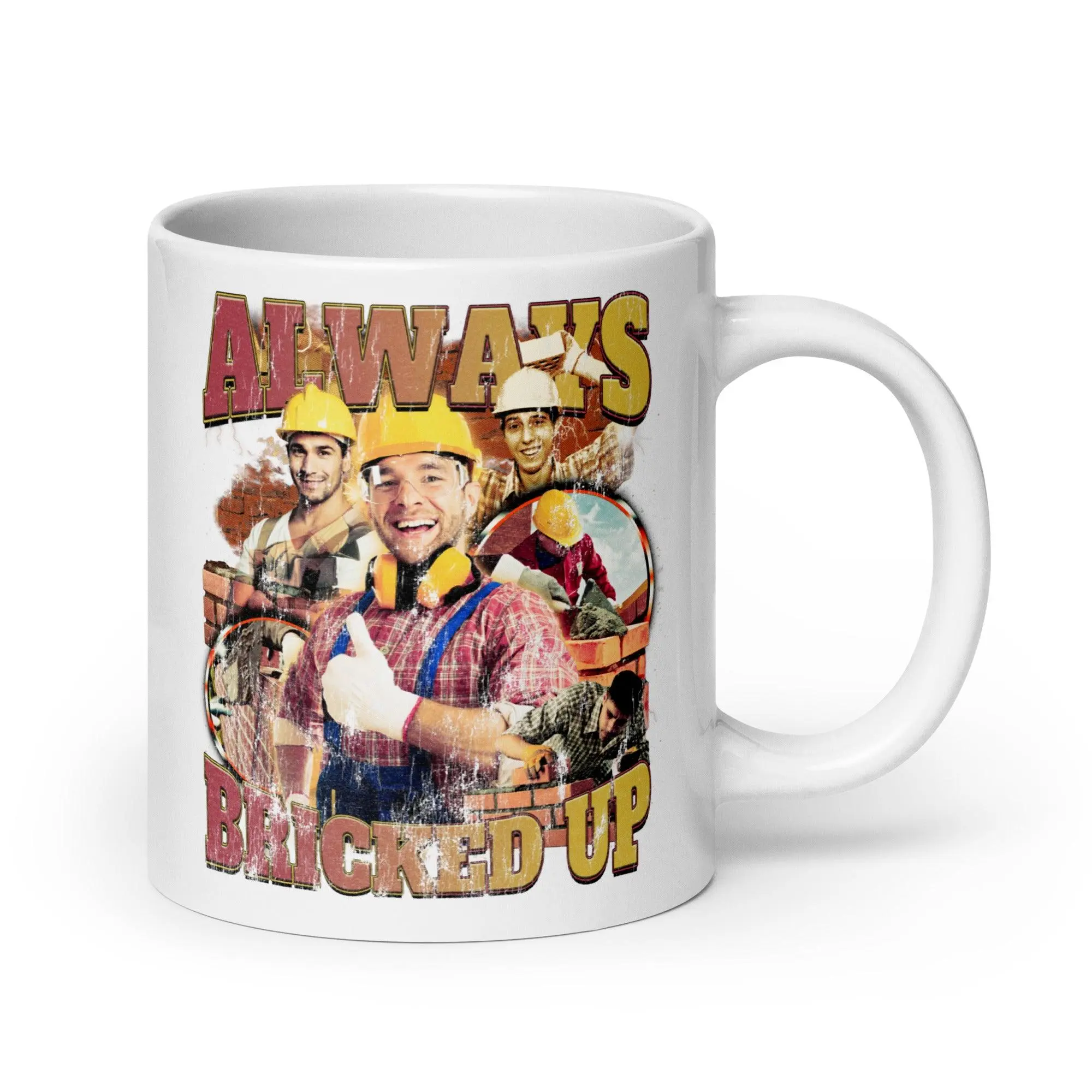 Always Bricked Up White glossy mug