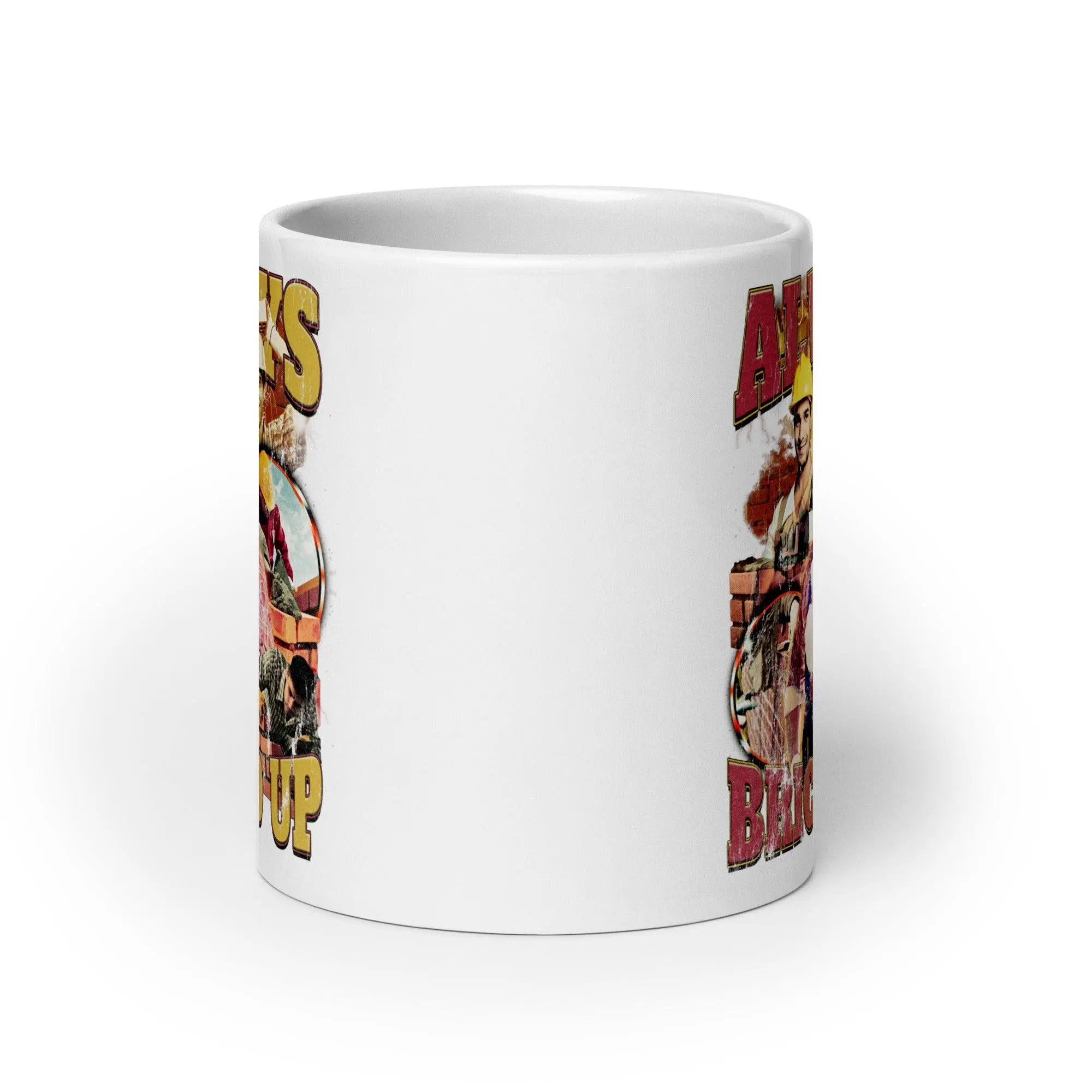 Always Bricked Up White glossy mug - Image 10