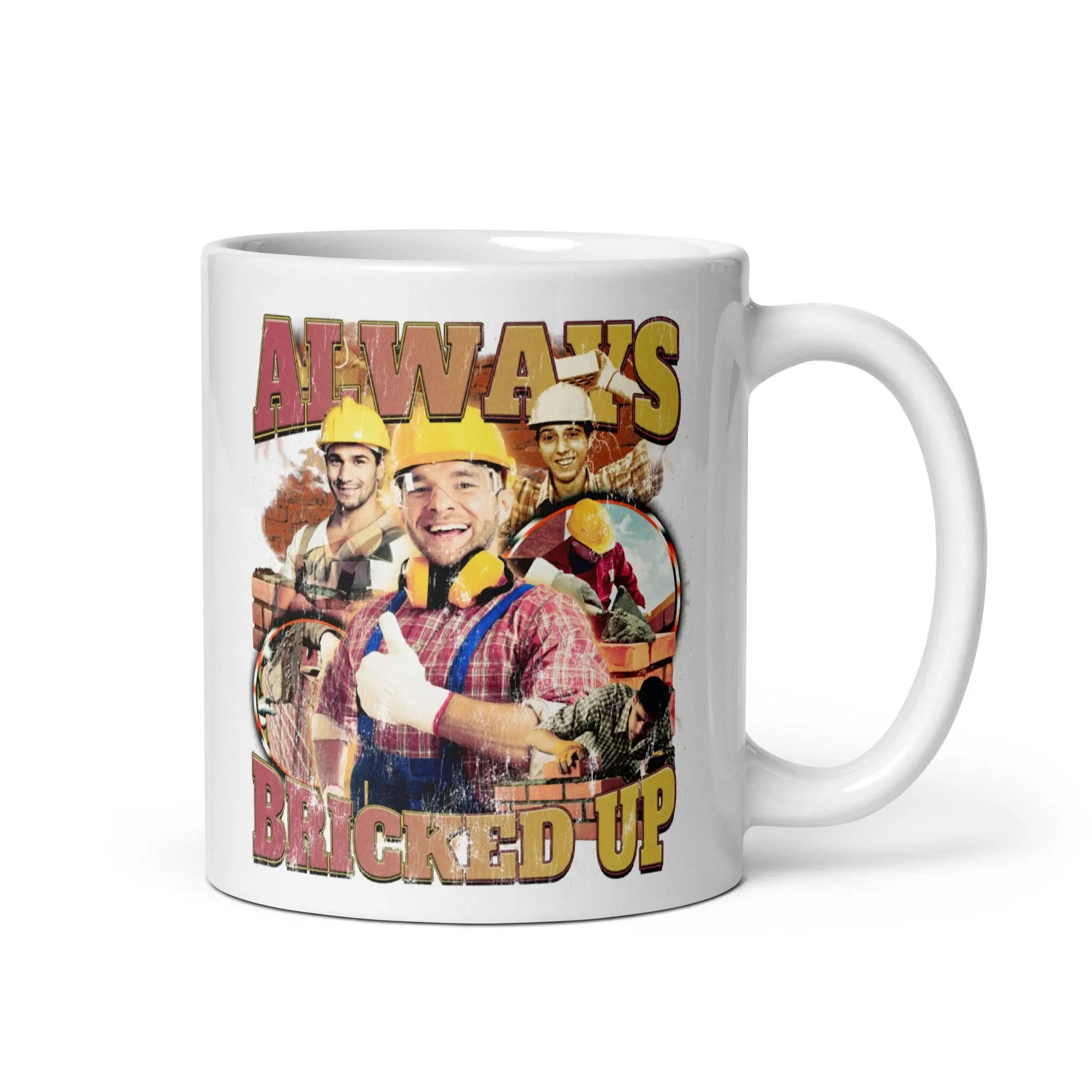 Always Bricked Up White glossy mug - Image 2