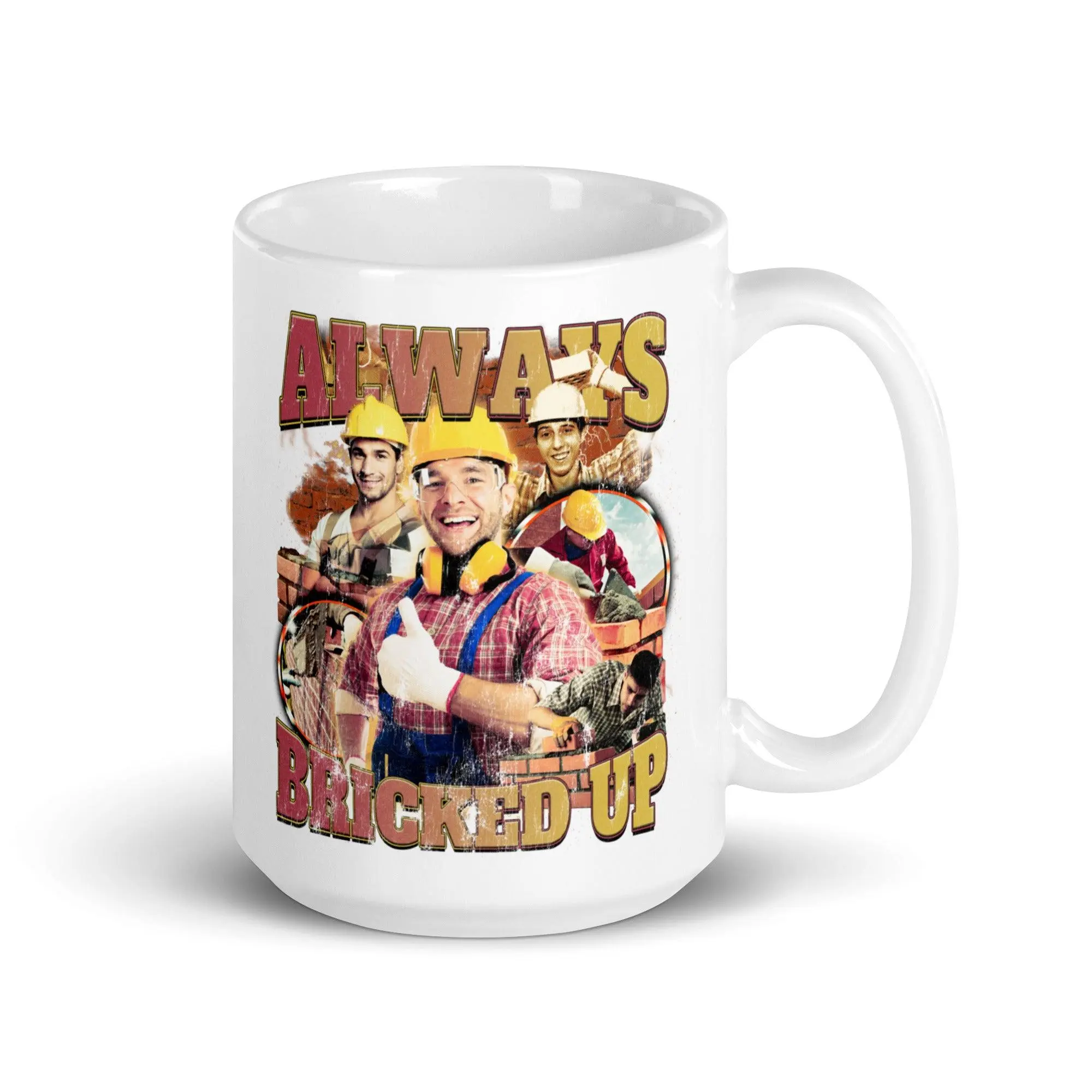 Always Bricked Up White glossy mug - Image 6