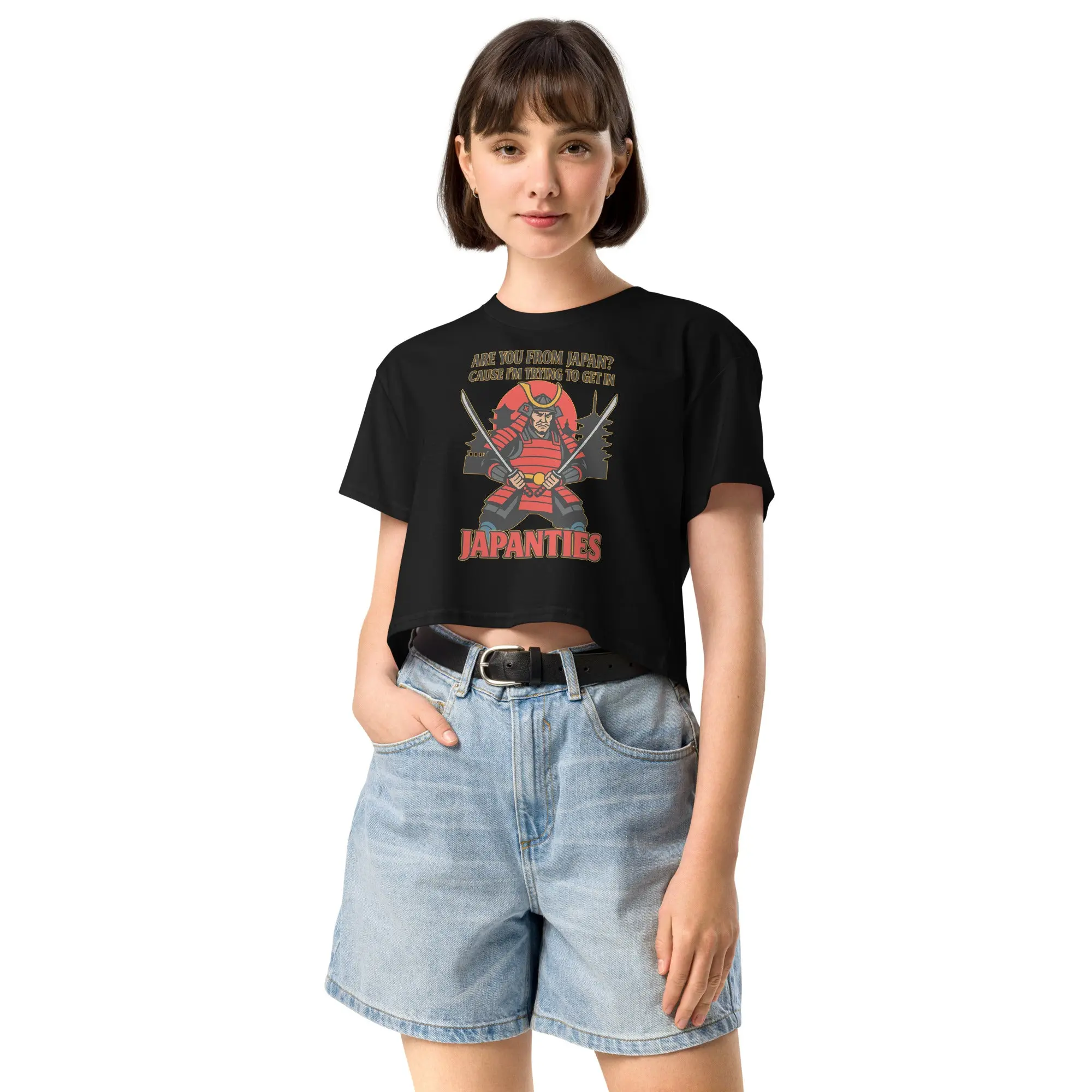 Are you from Japan_ Cause I'm trying to get in Japanties Women’s crop top - Image 6