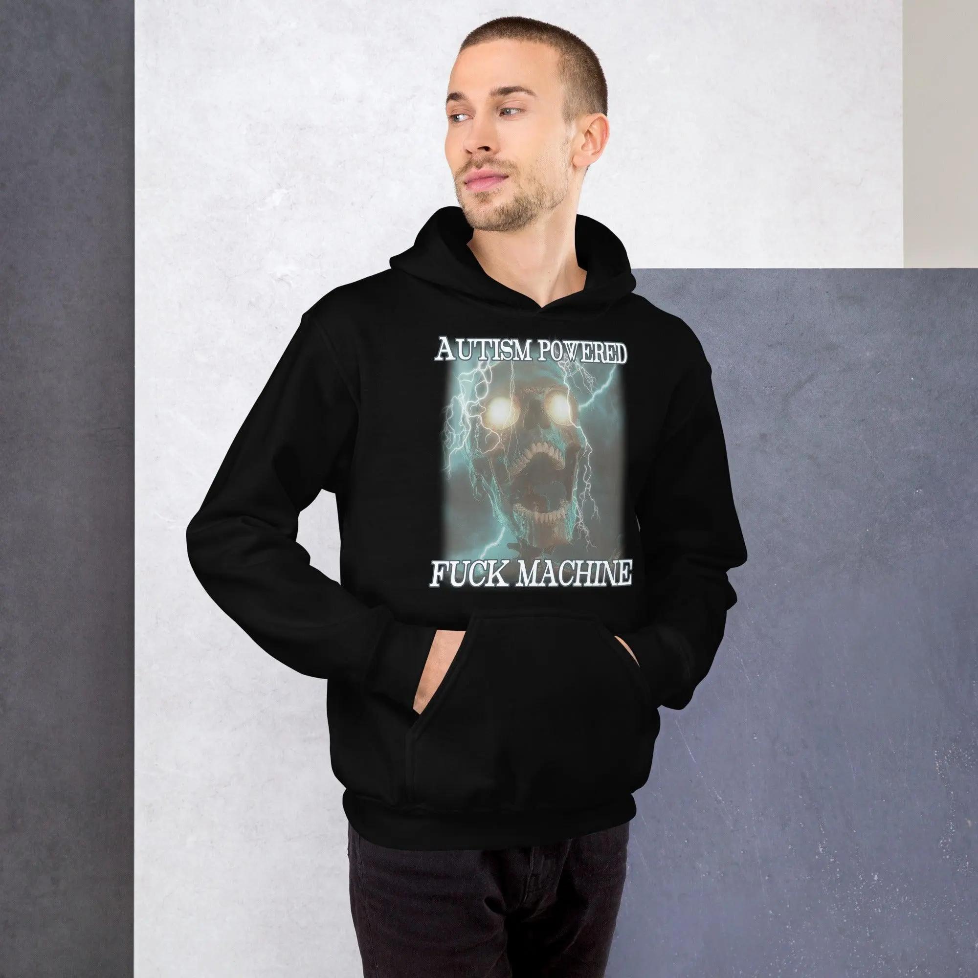 Autism Powered Fuck Machine Hoodie - Image 8