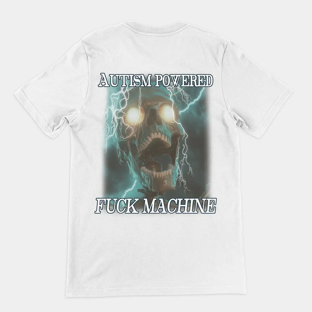 Autism Powered Fuck Machine t-shirt (backprint) - Image 6