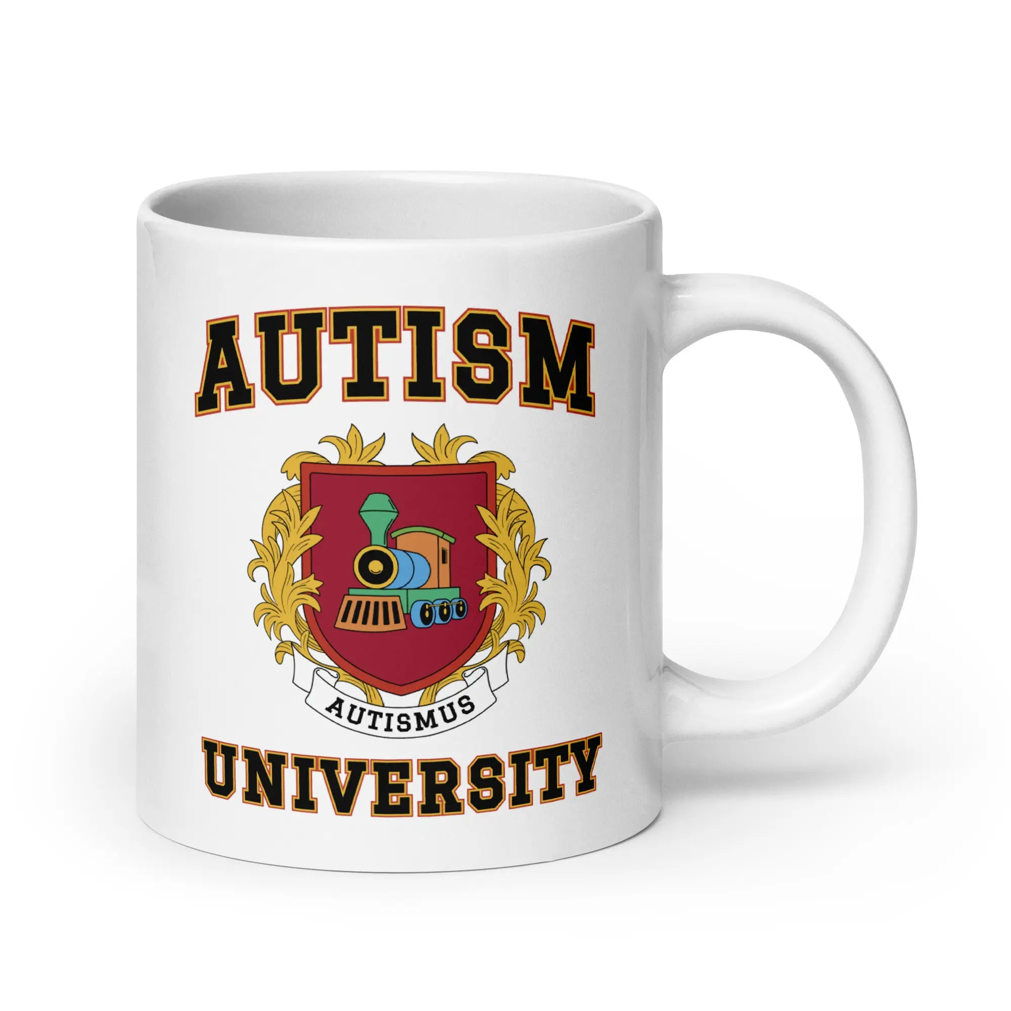 Autism University White glossy mug - Image 6