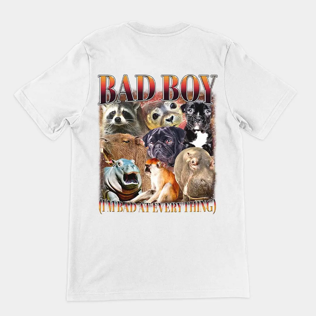 Bad Boy (I'm Bad at Everything) T-Shirt (backprint) - Image 6