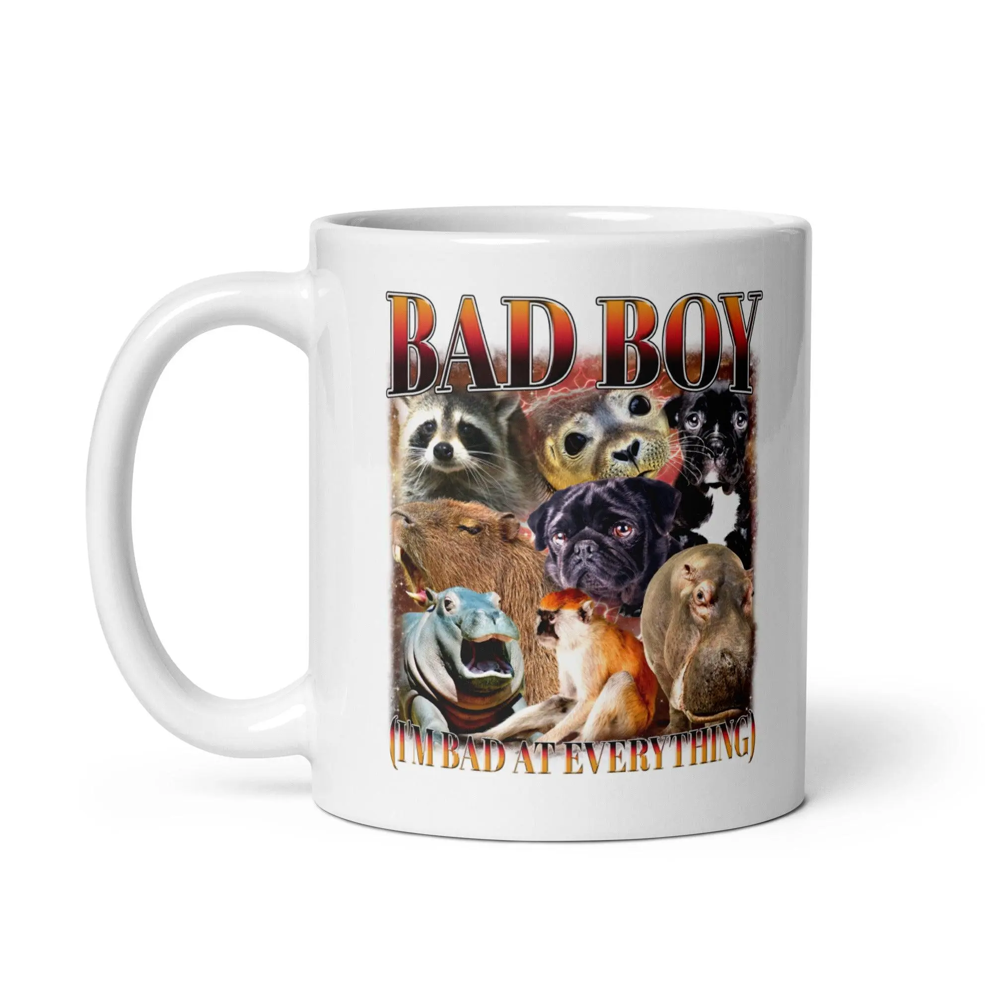 Bad Boy (I'm Bad at Everything) White glossy mug - Image 3