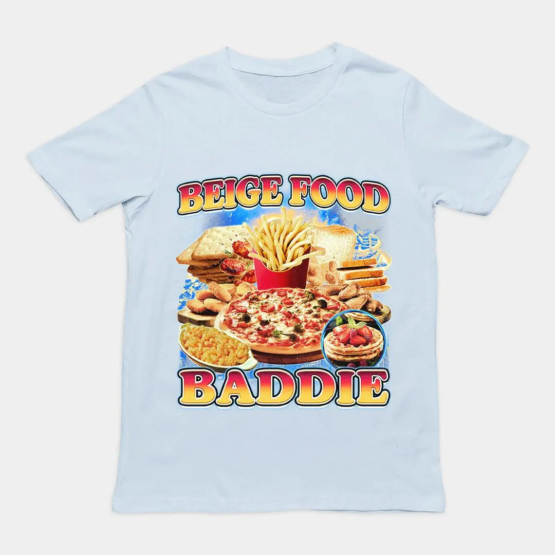 Beige Food Baddie T-Shirt - Image 5