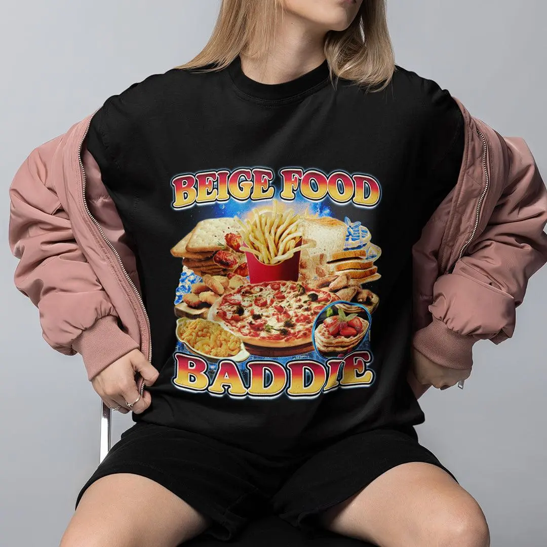 Beige Food Baddie T-Shirt - Image 7