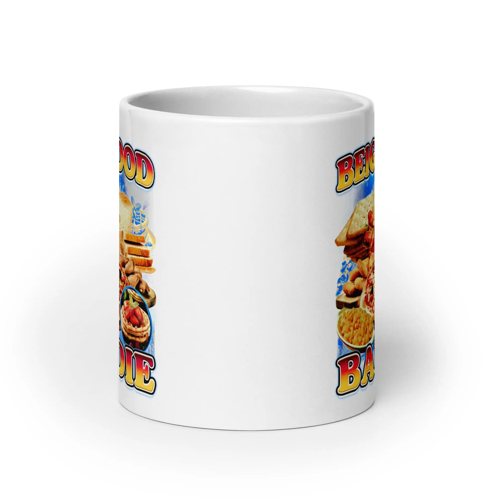 Beige Food Baddie White glossy mug - Image 8