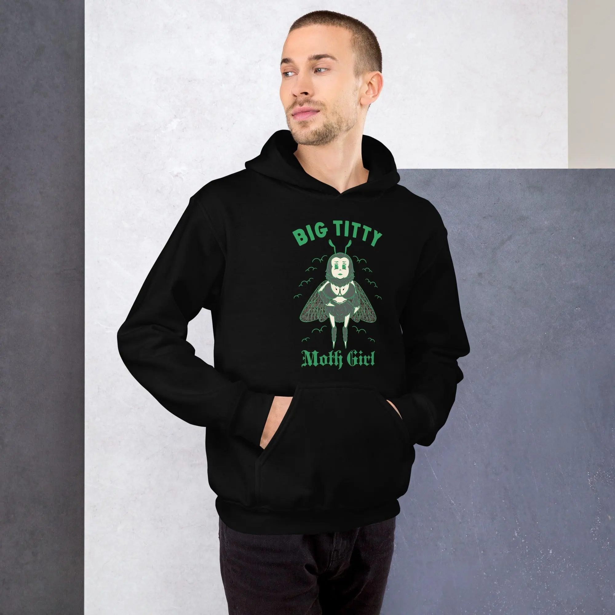 Big Titty Moth Girl Hoodie - Image 8