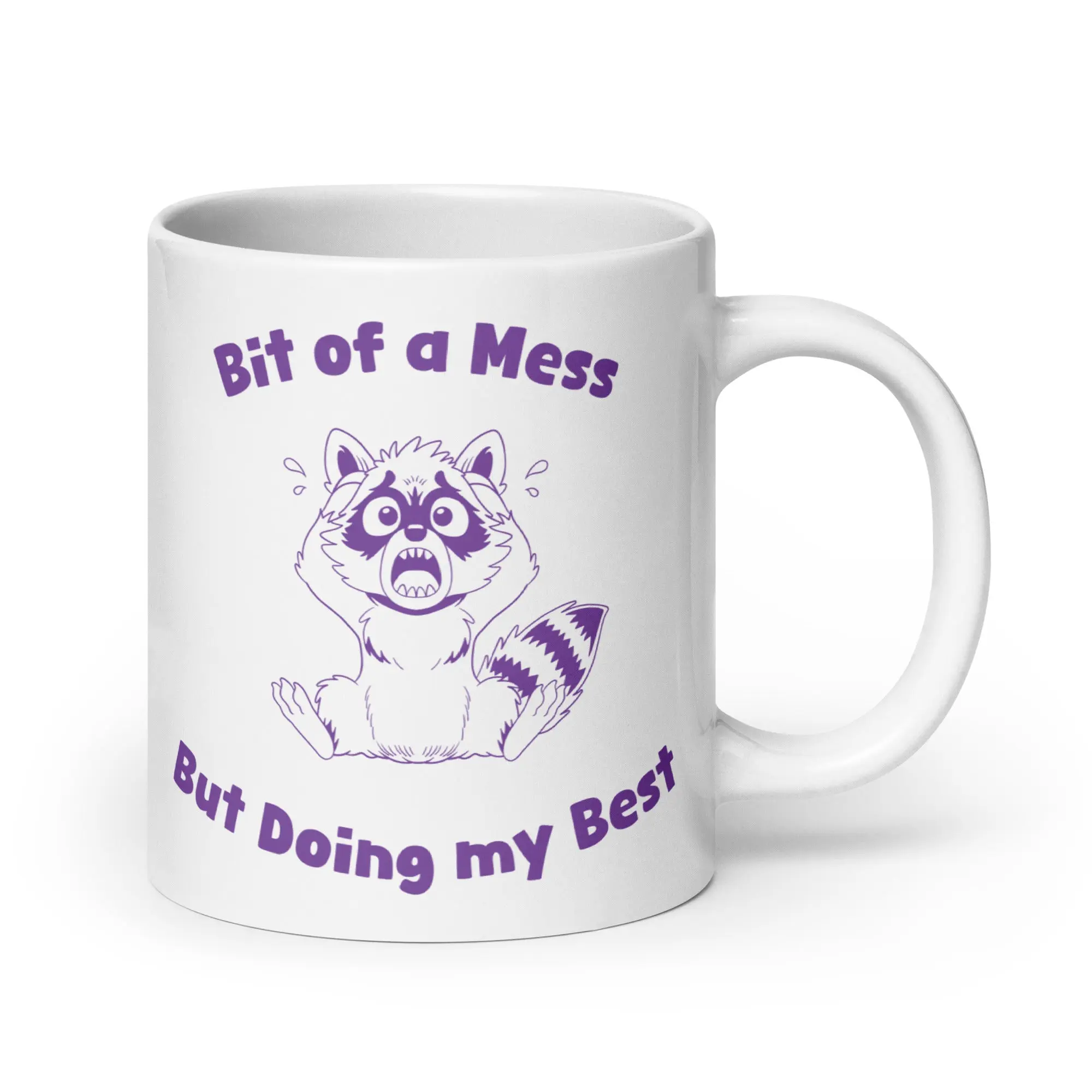 Bit of a Mess but Doing my Best White glossy mug - Image 6