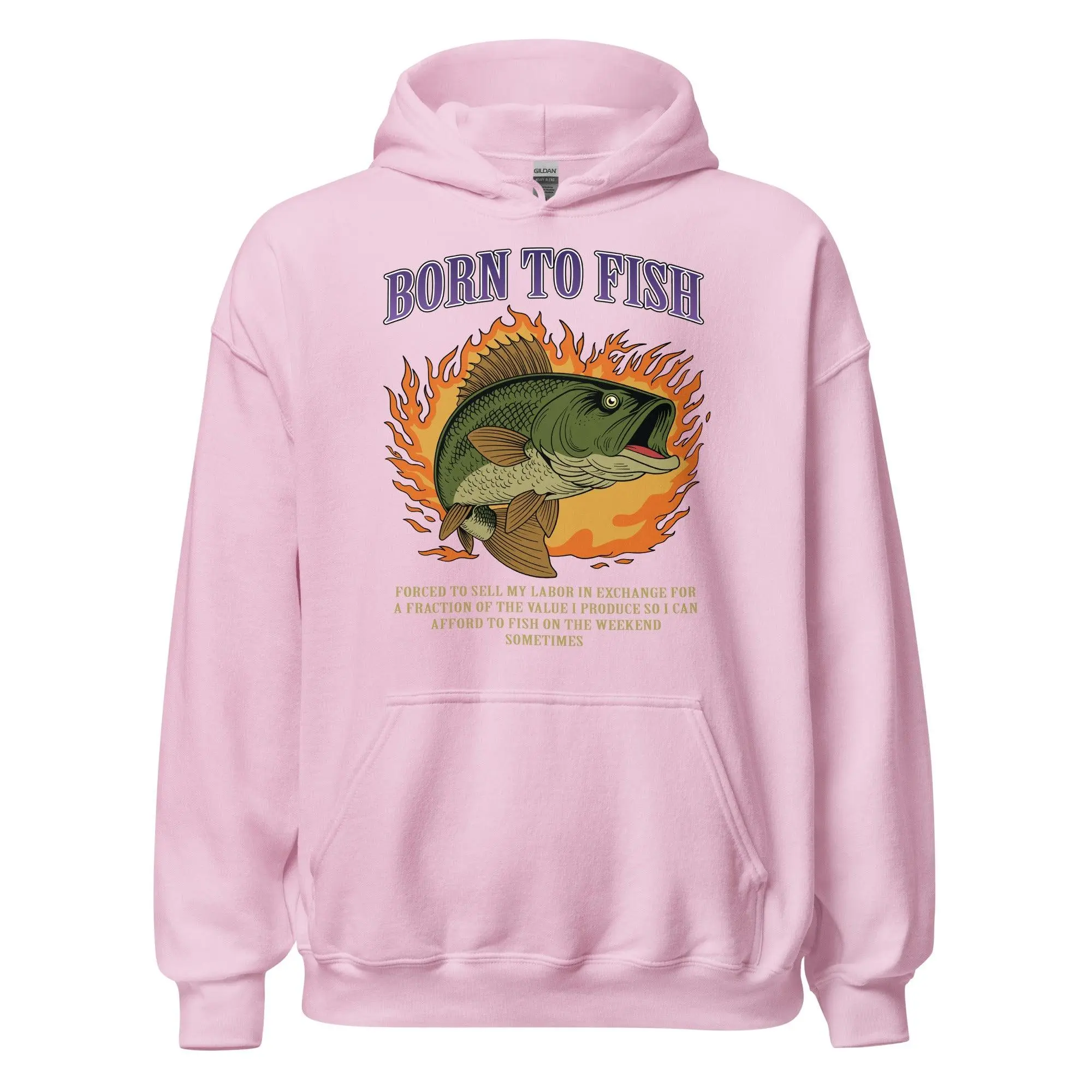 Born to Fish Forced to Sell my Labor Hoodie - Image 6