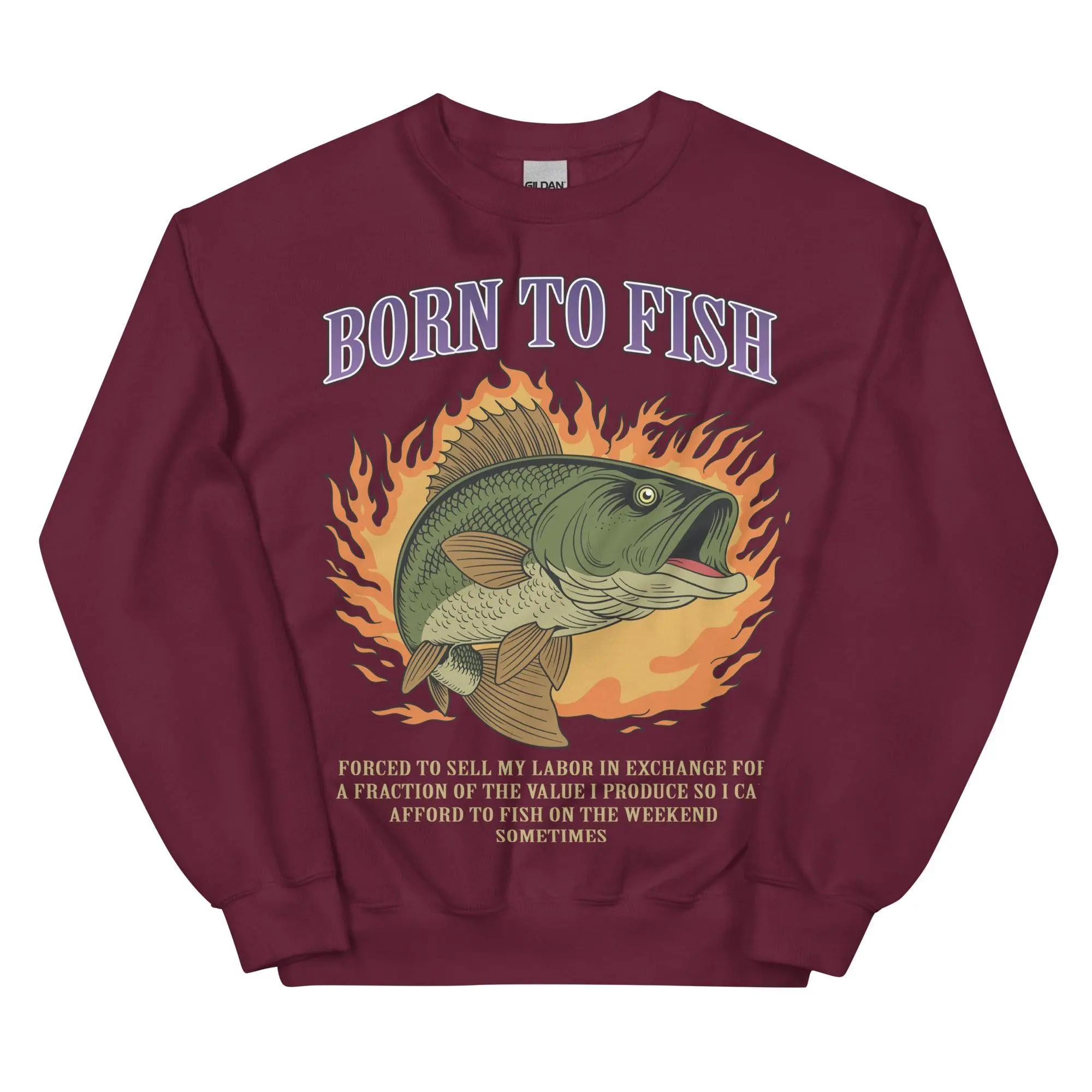 Born to Fish Forced to Sell my Labor sweatshirt - Image 5