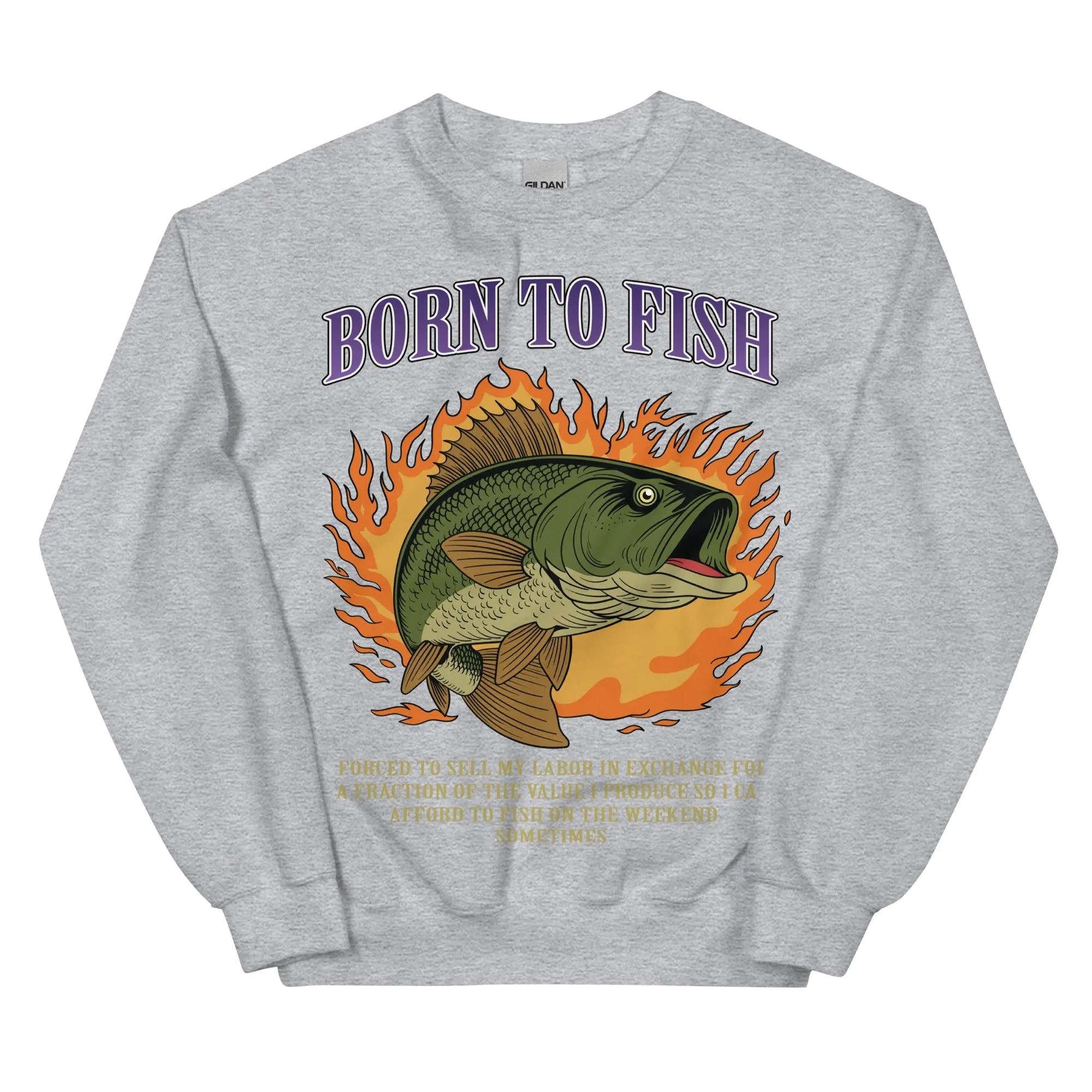 Born to Fish Forced to Sell my Labor sweatshirt - Image 7