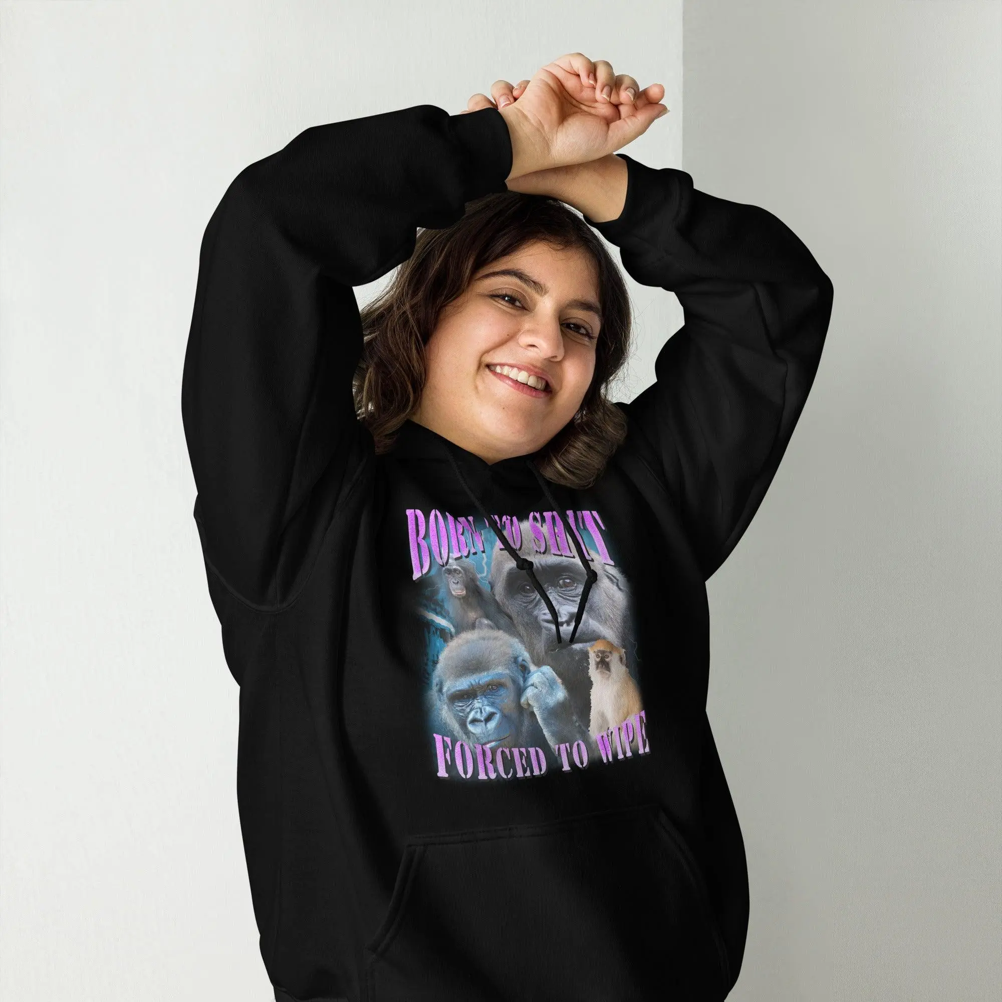 Born to Shit Forced to Wipe Hoodie - Image 8