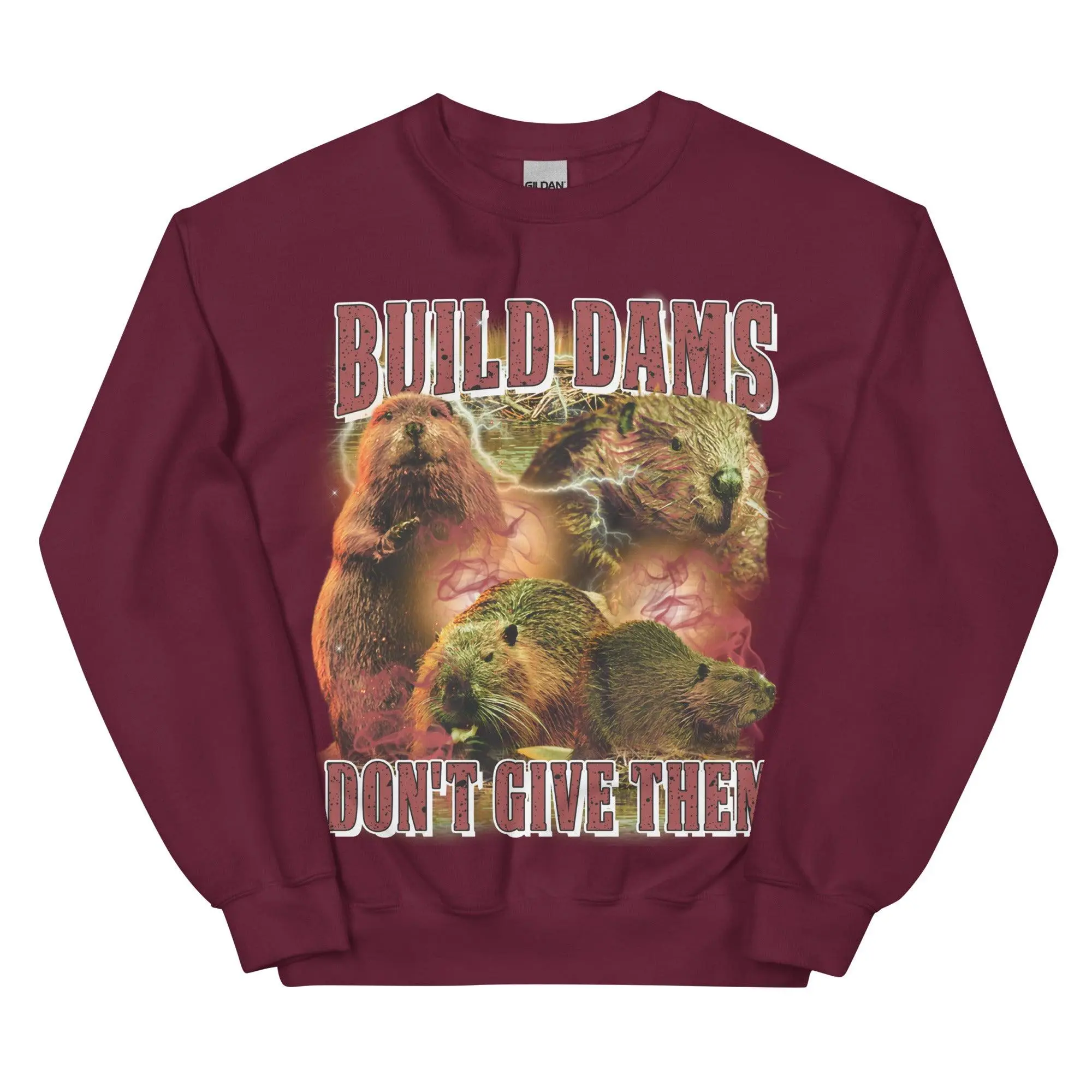 Build Dams Don't Give Them sweatshirt - Image 4