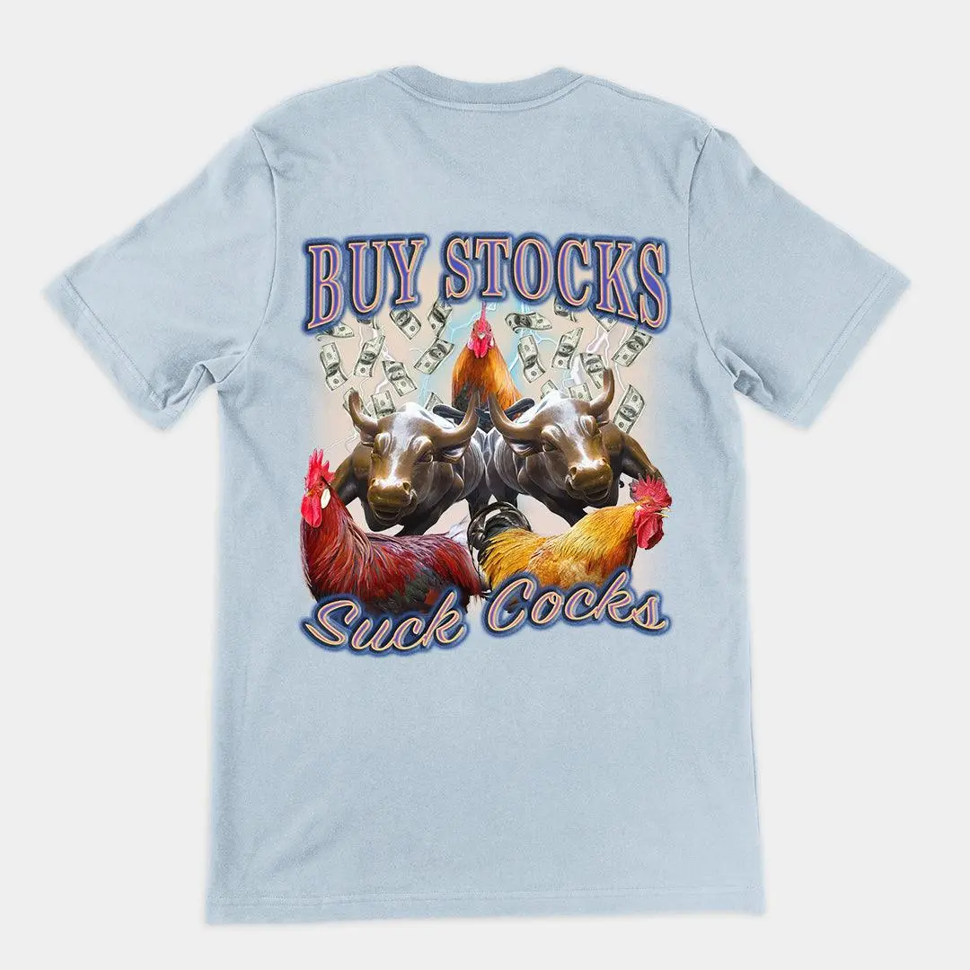 Buy Stocks suck cocks t-shirt (backprint) - Image 4