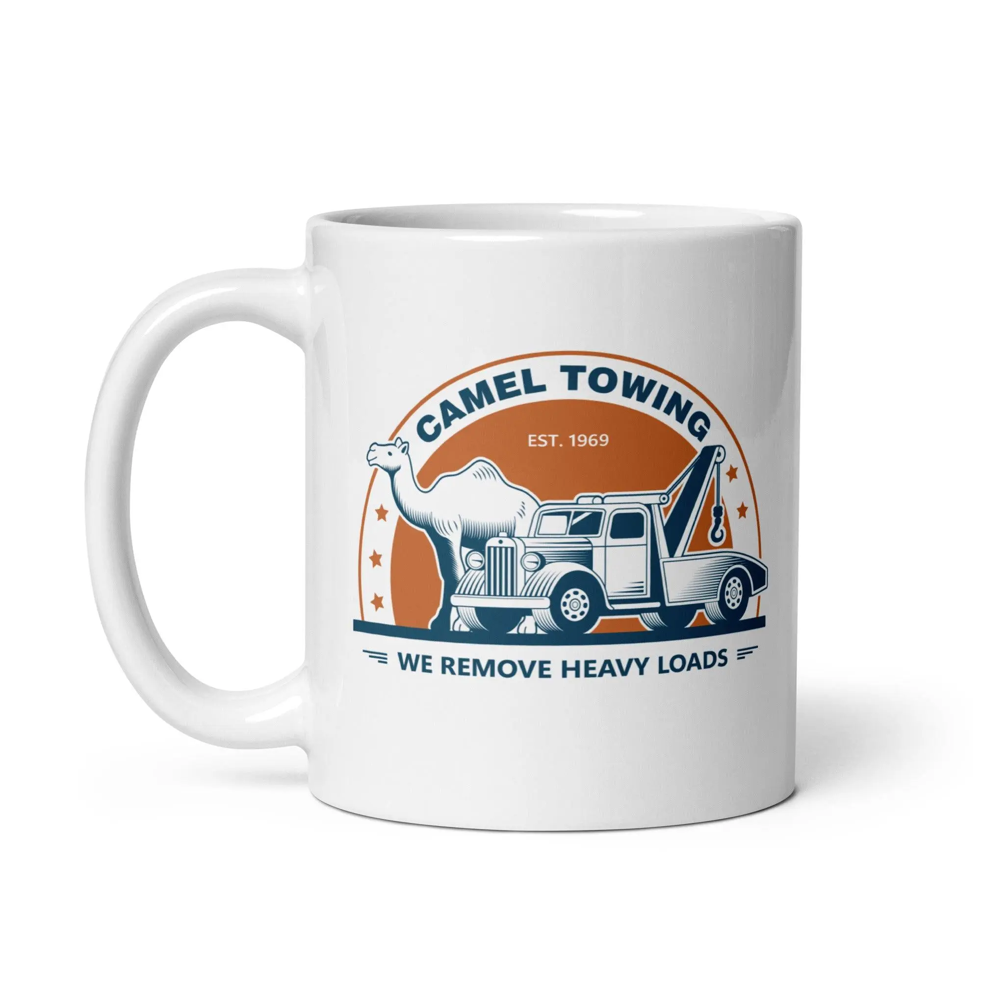 Camel Towing White glossy mug - Image 2