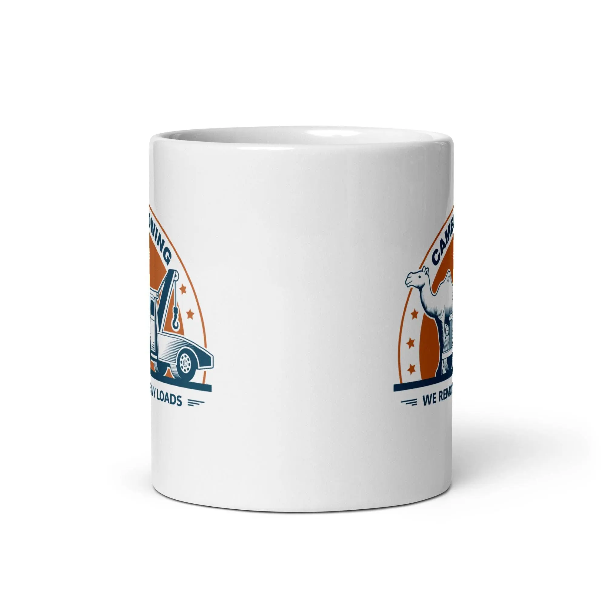 Camel Towing White glossy mug - Image 4