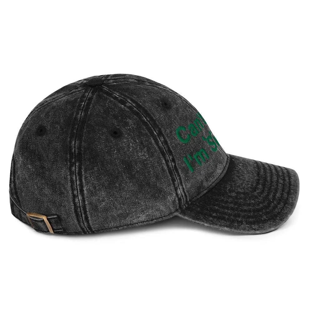 Cant Today Im Swamped Vintage Cotton Twill Cap - Image 6