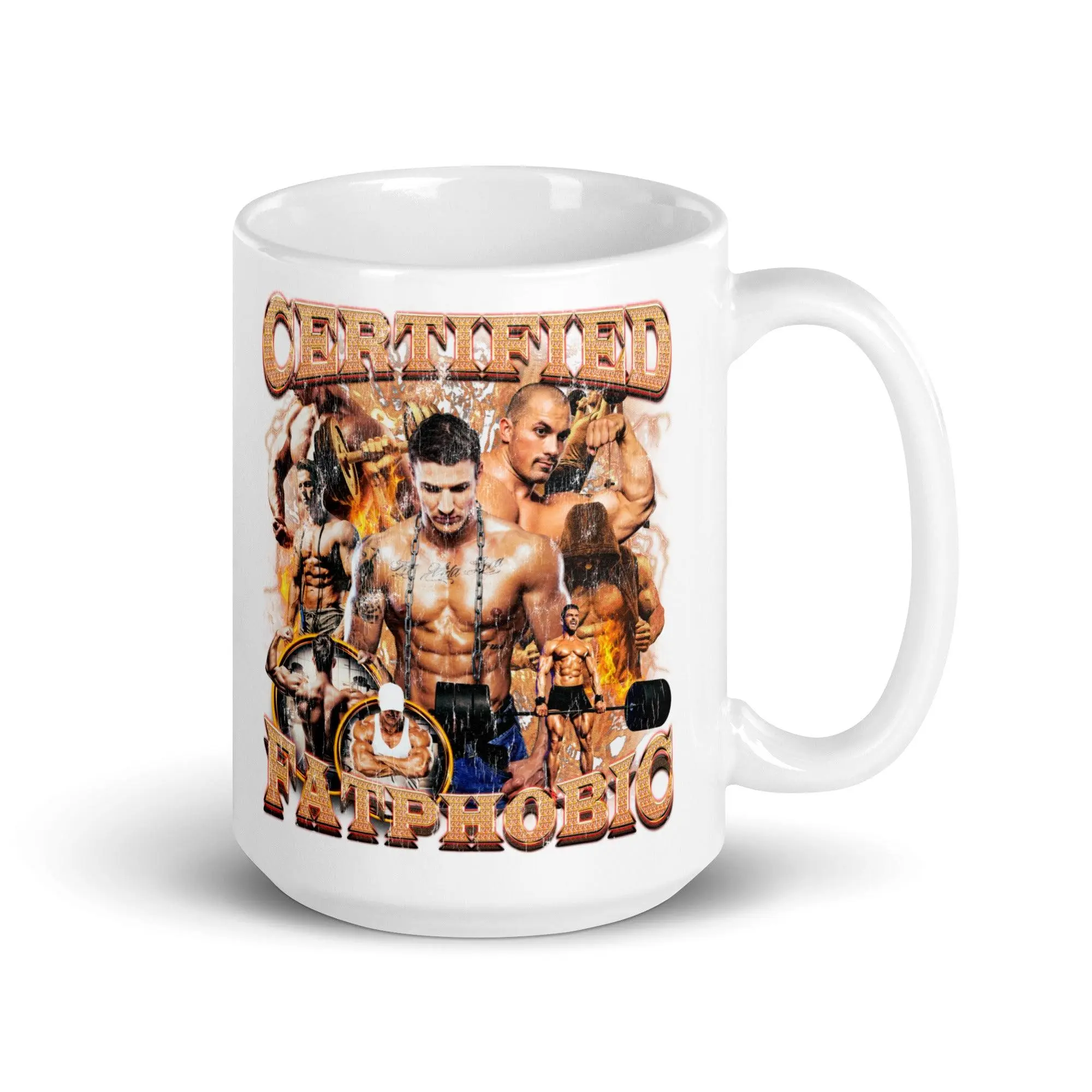 Certified Fatphobic White glossy mug - Image 5