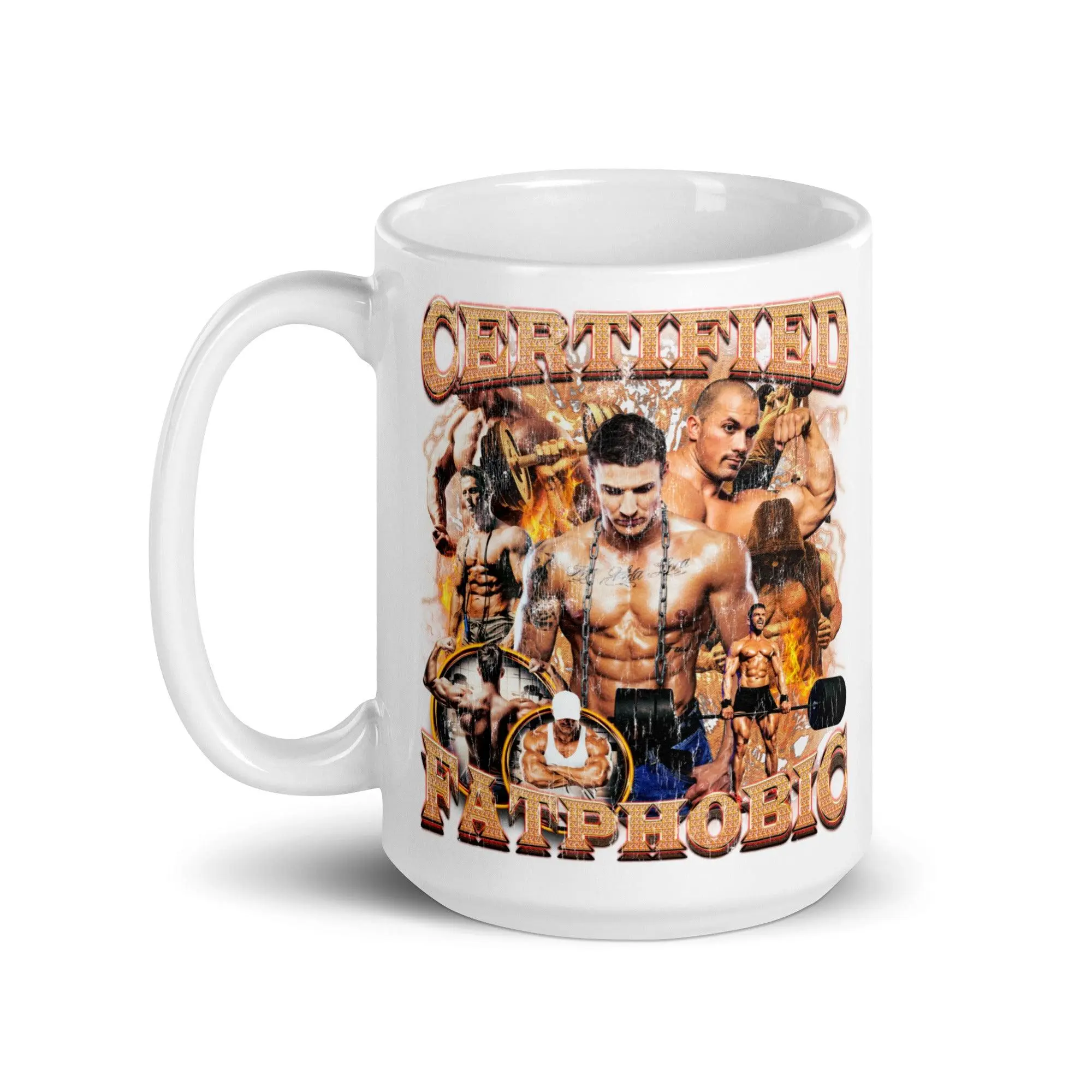 Certified Fatphobic White glossy mug - Image 6