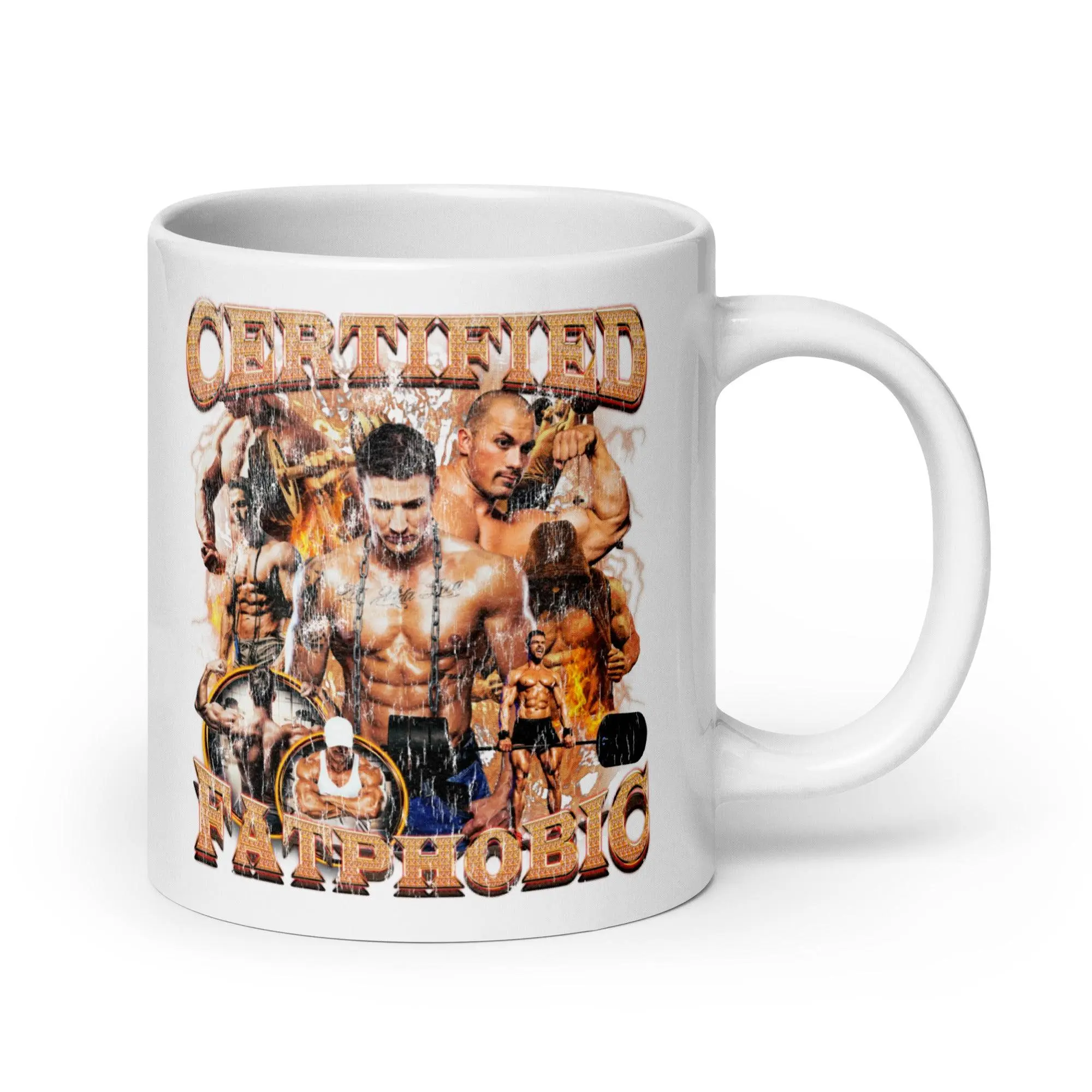 Certified Fatphobic White glossy mug - Image 8