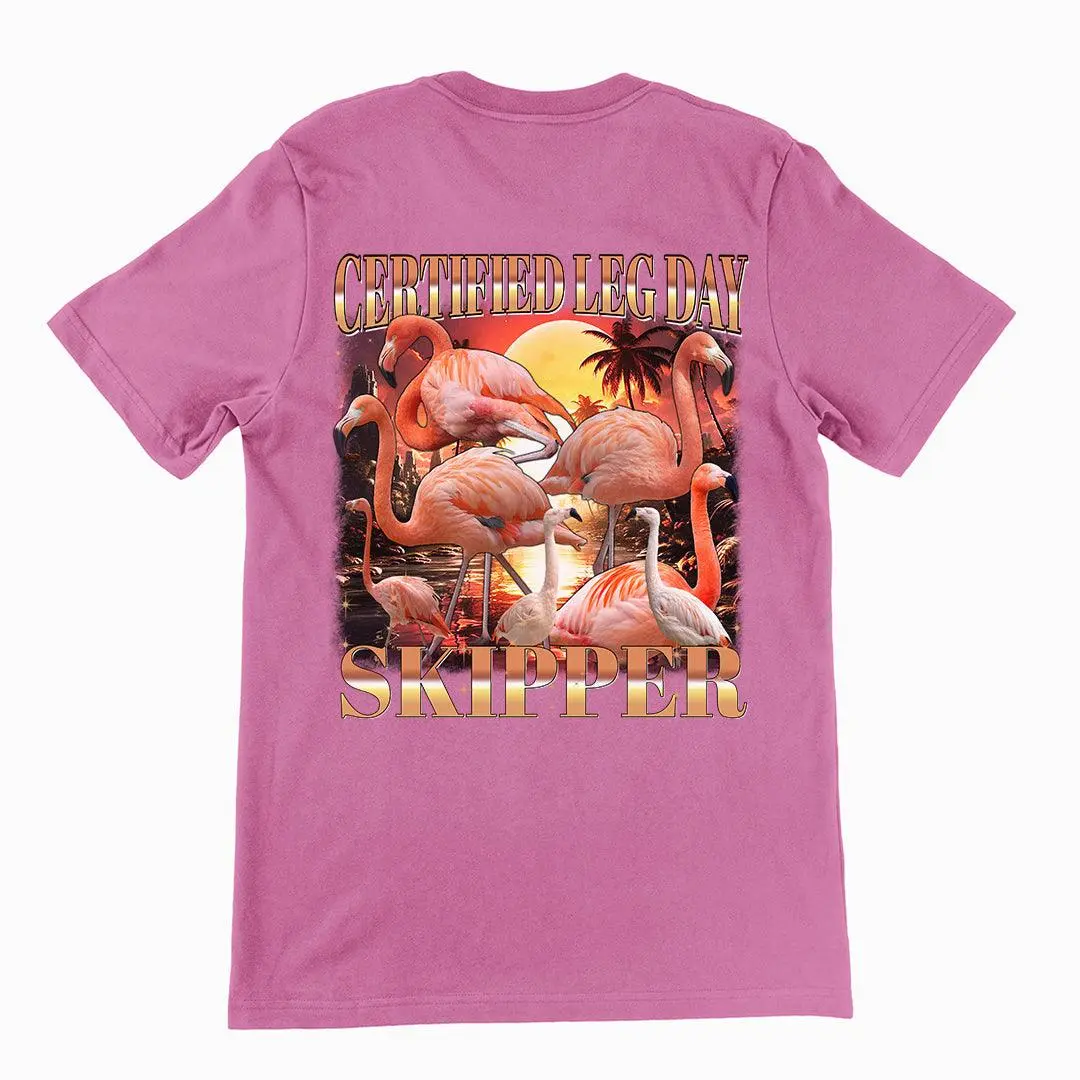 Certified Leg Day Skipper T-Shirt (backprint) - Image 2