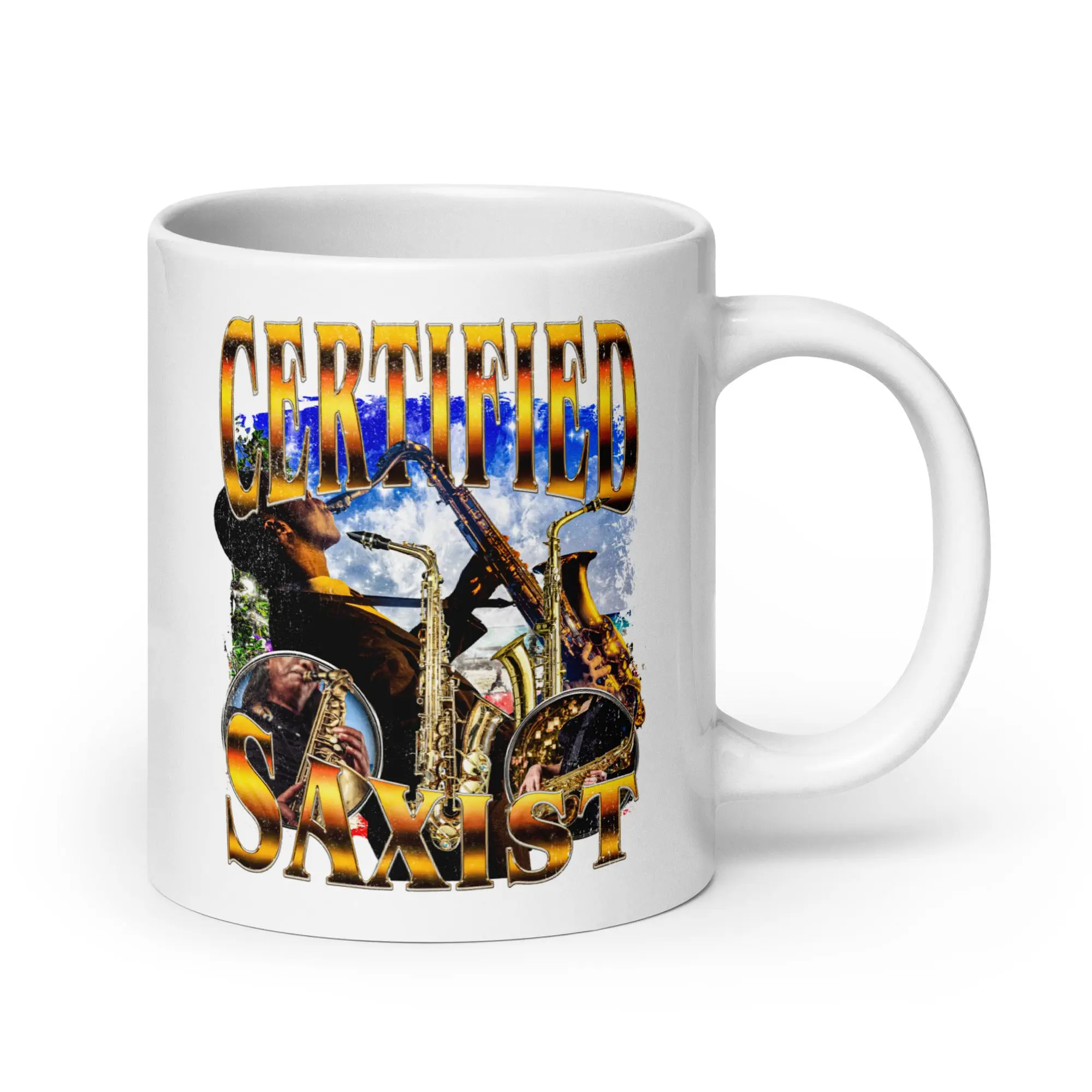 Certified Saxist White glossy mug - Image 6