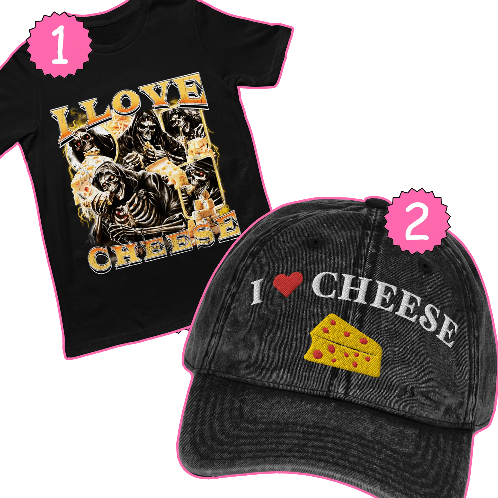 Cheese shirt and hat bundle