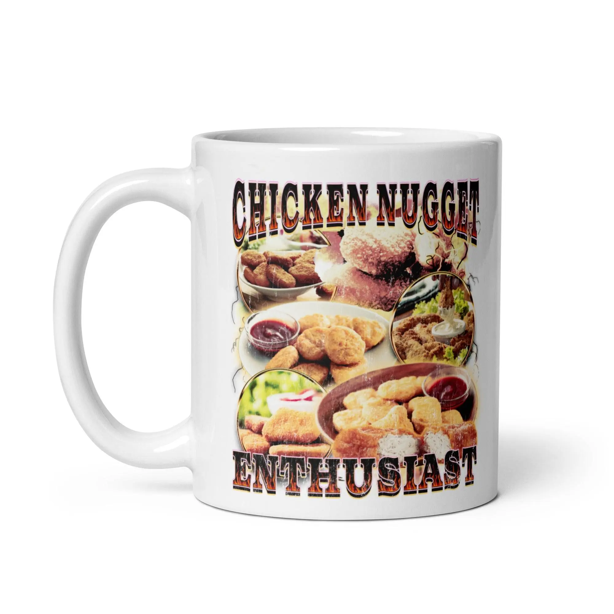 Chicken Nugget Enthusiast White glossy mug - Image 3