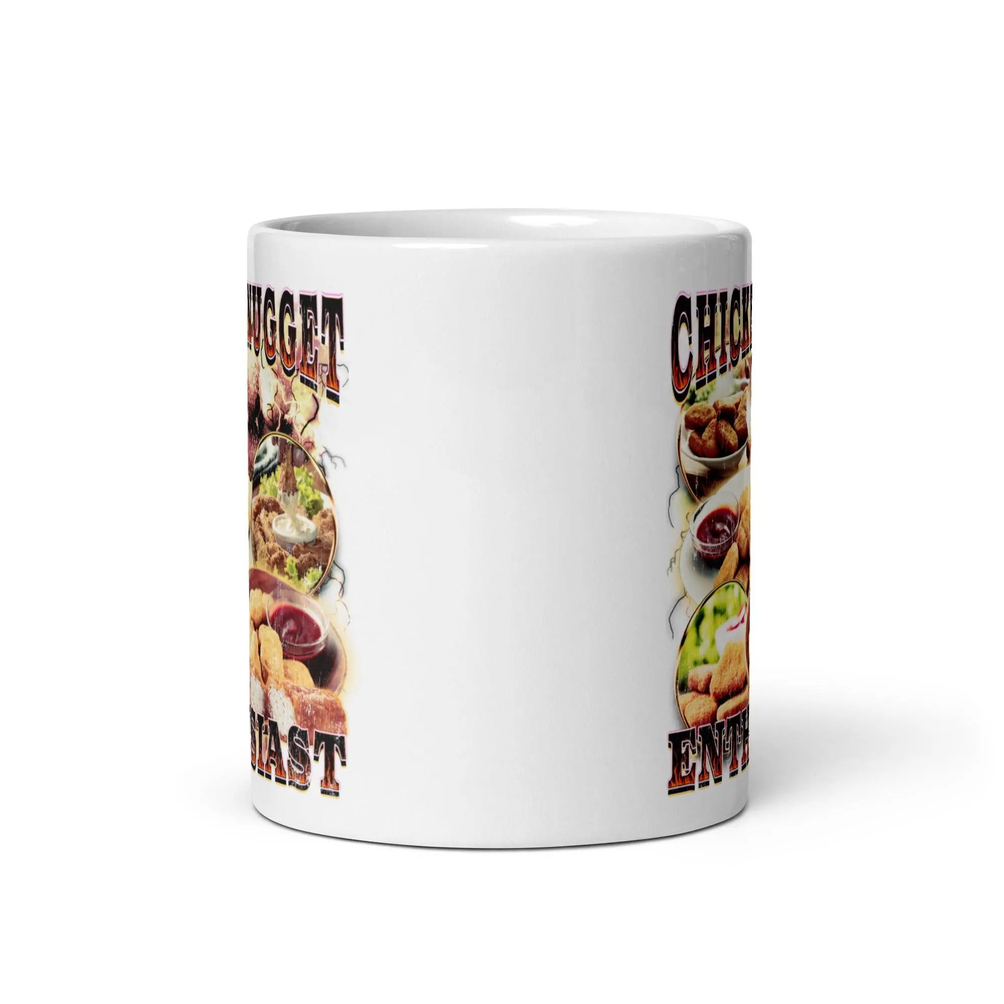 Chicken Nugget Enthusiast White glossy mug - Image 5
