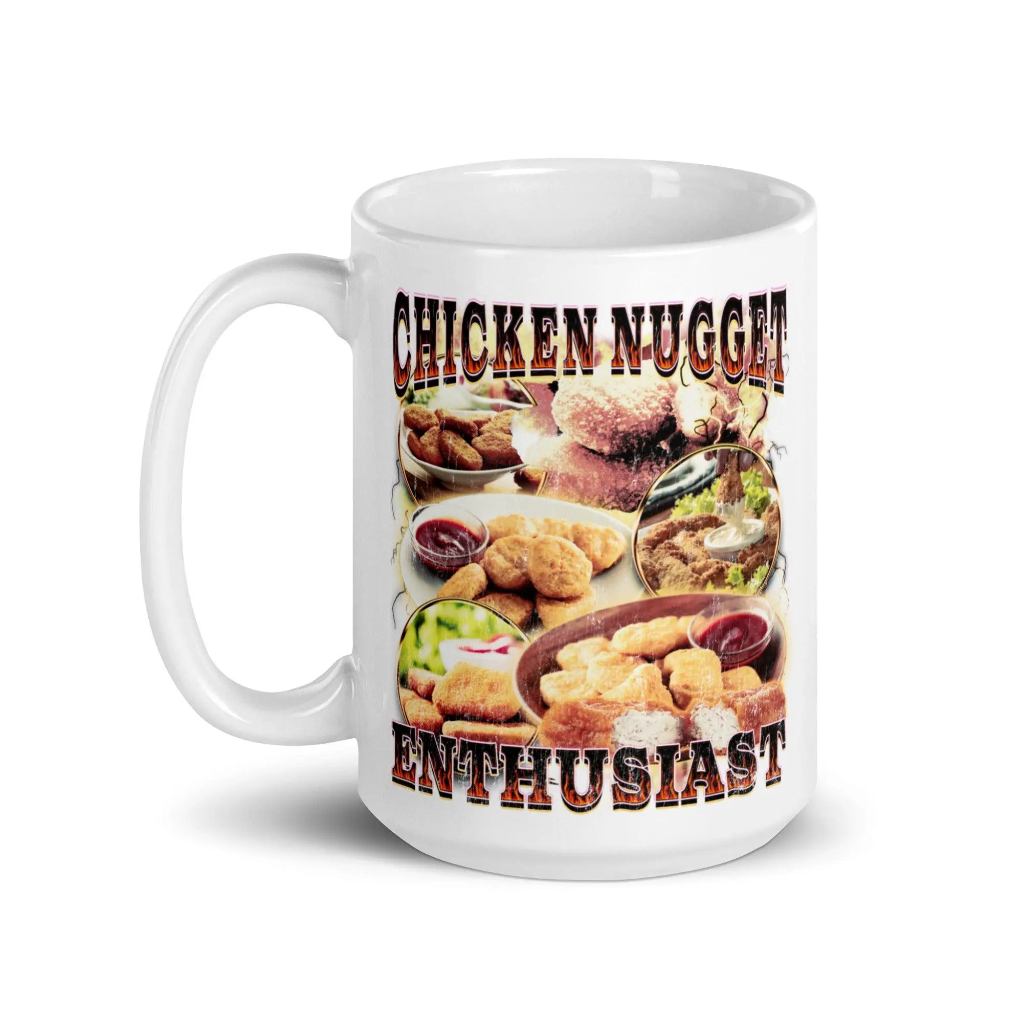 Chicken Nugget Enthusiast White glossy mug - Image 7