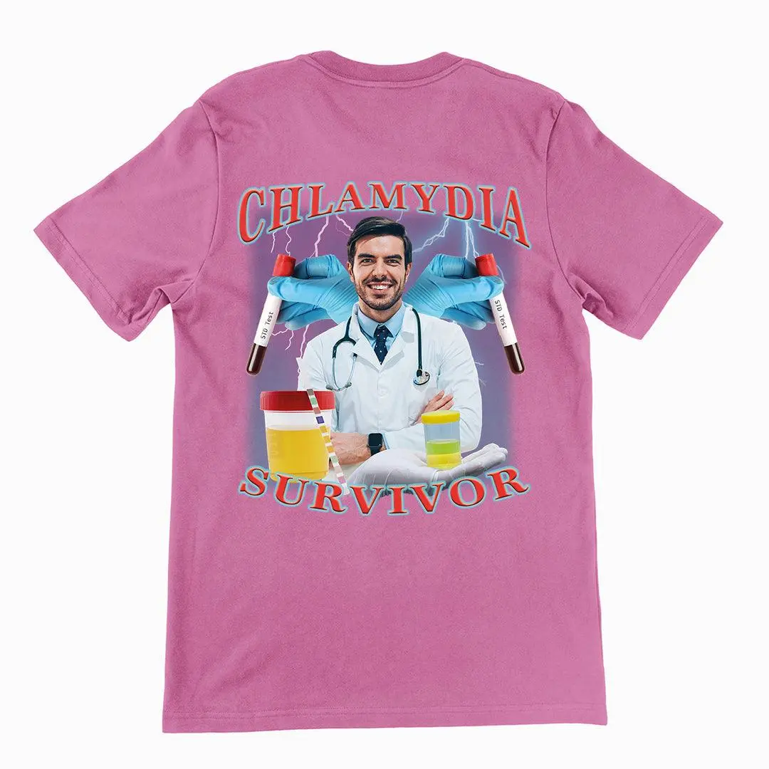 Chlamydia Survivor t-shirt (backprint) - Image 2