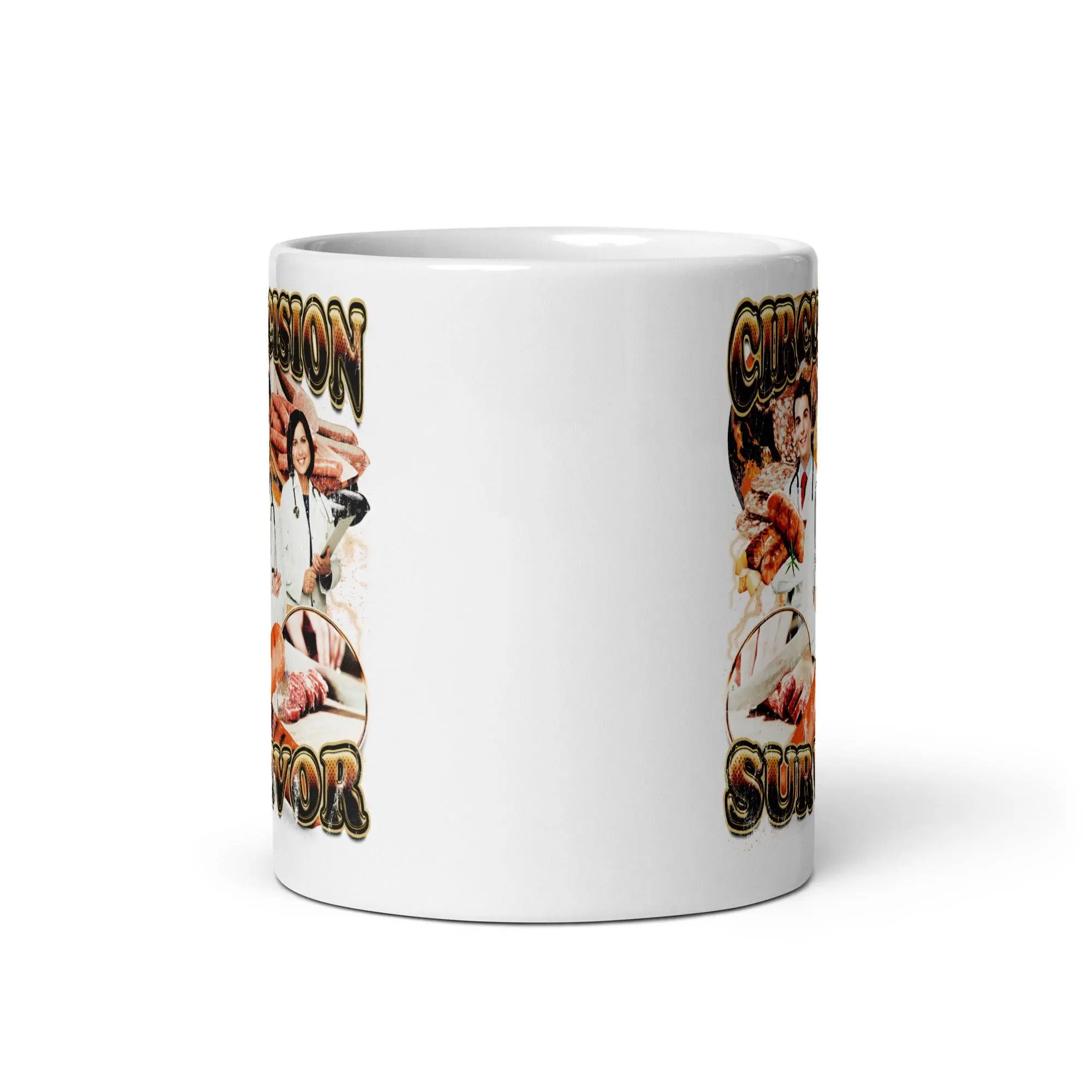 Circumcision Survivor White glossy mug - Image 5