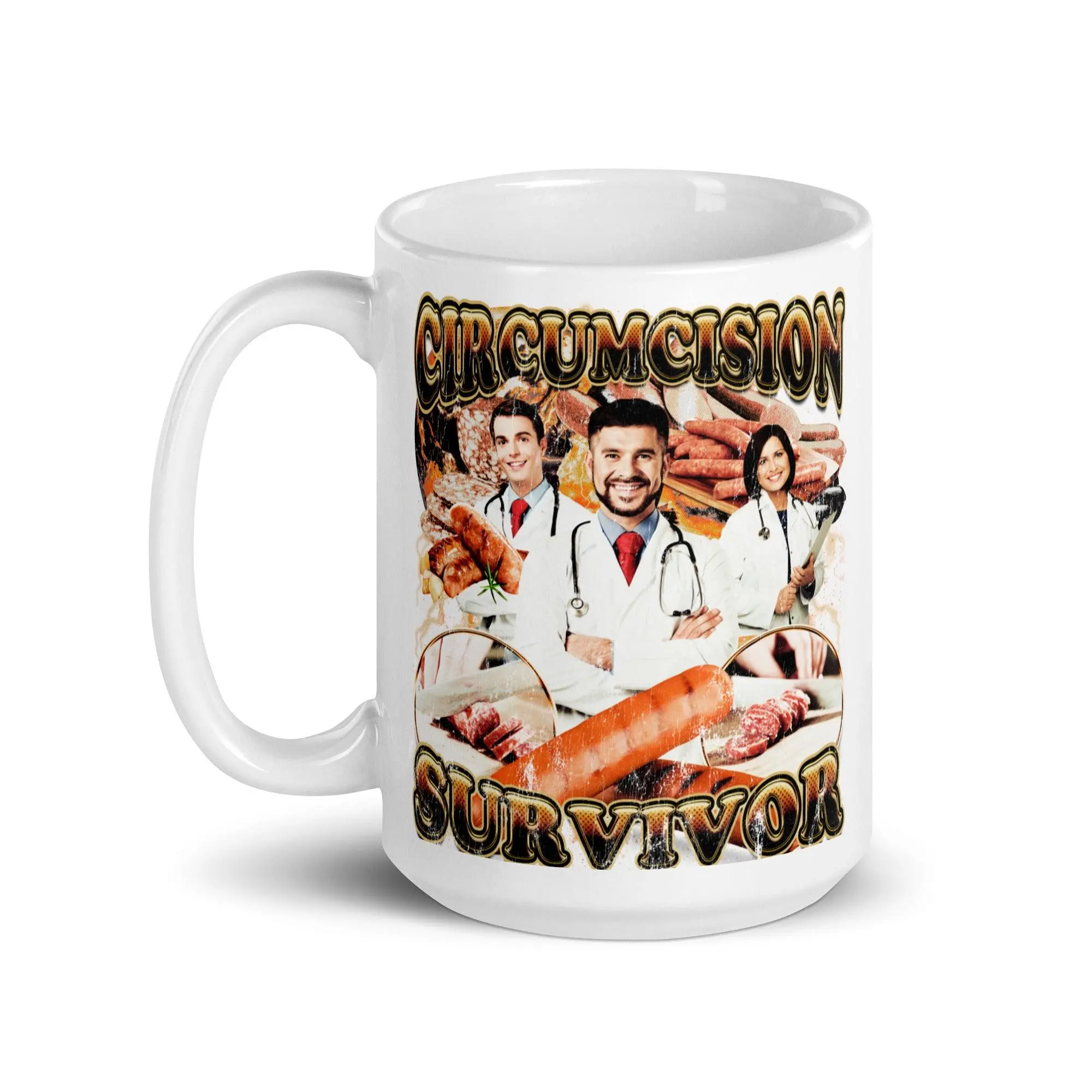 Circumcision Survivor White glossy mug - Image 7