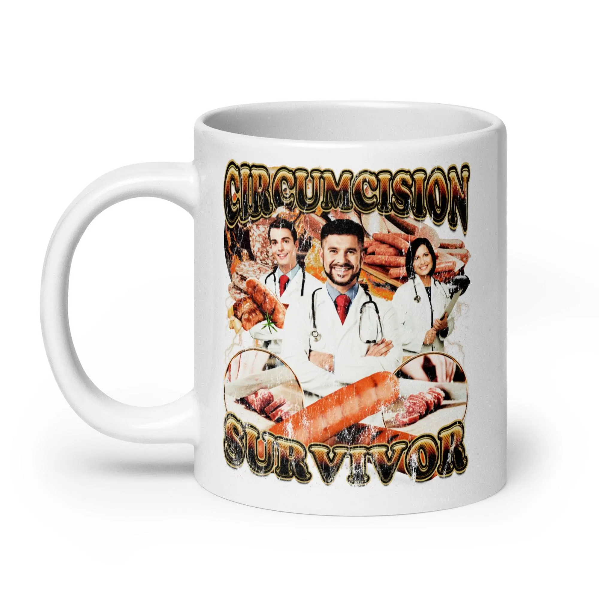 Circumcision Survivor White glossy mug - Image 9