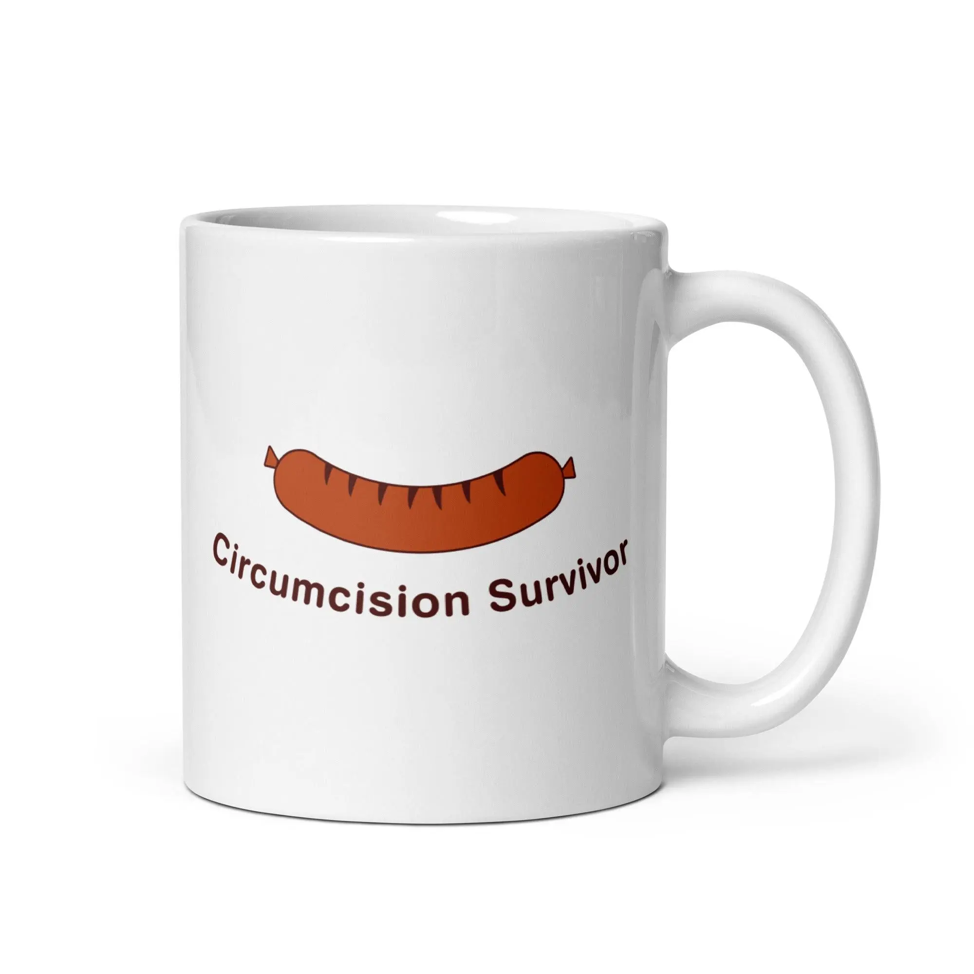 Circumcision Survivor White glossy mug - Image 2