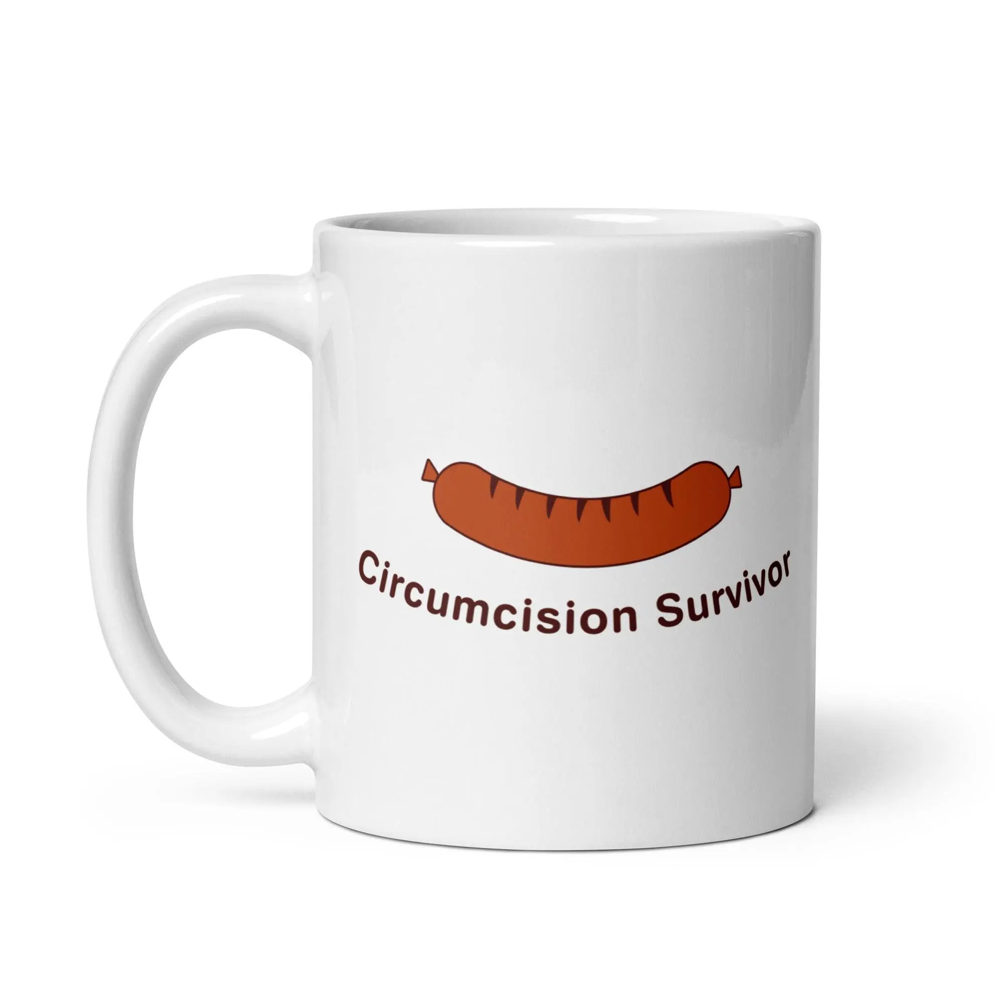 Circumcision Survivor White glossy mug - Image 3