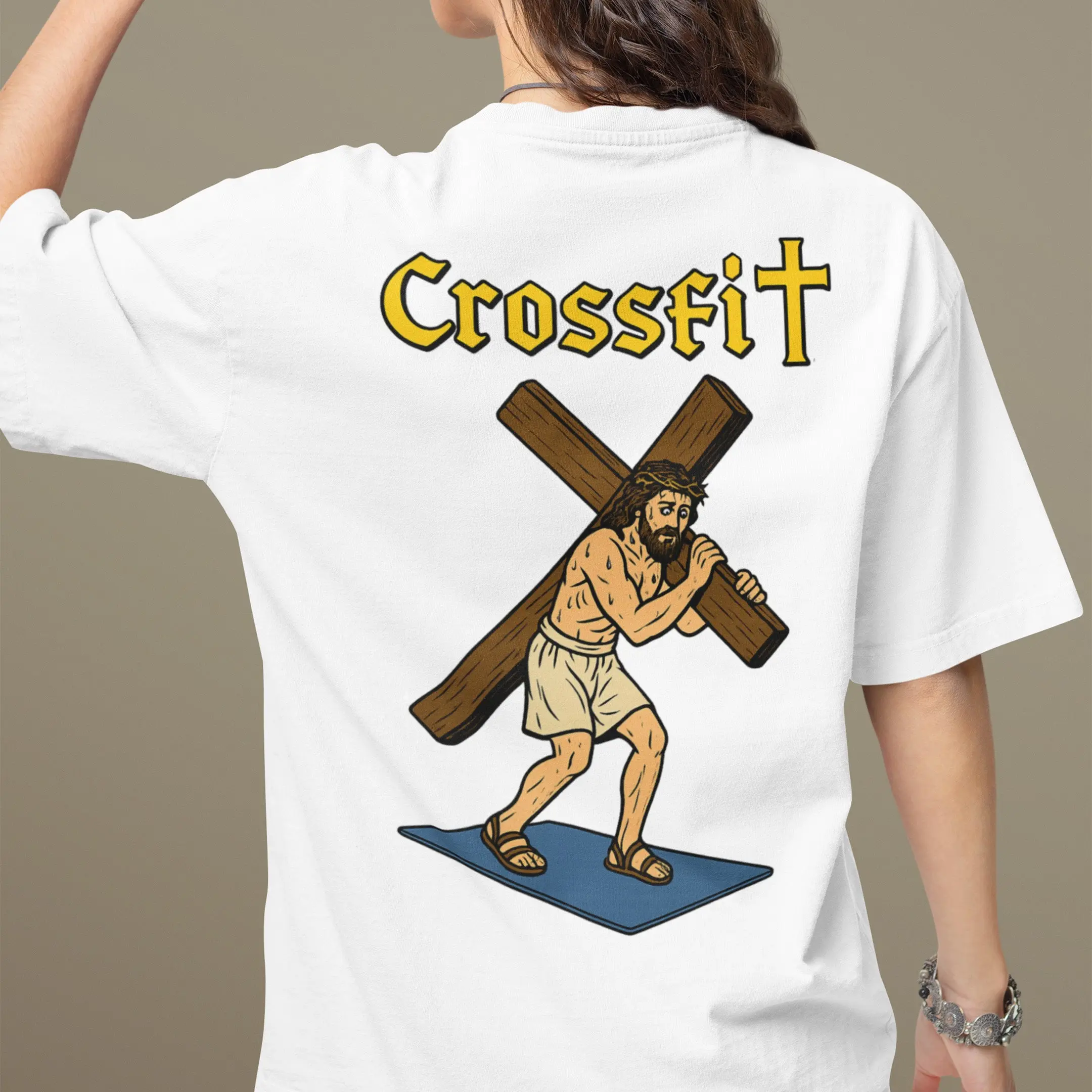 Crossfit Jesus T-Shirt (backprint) - Image 7