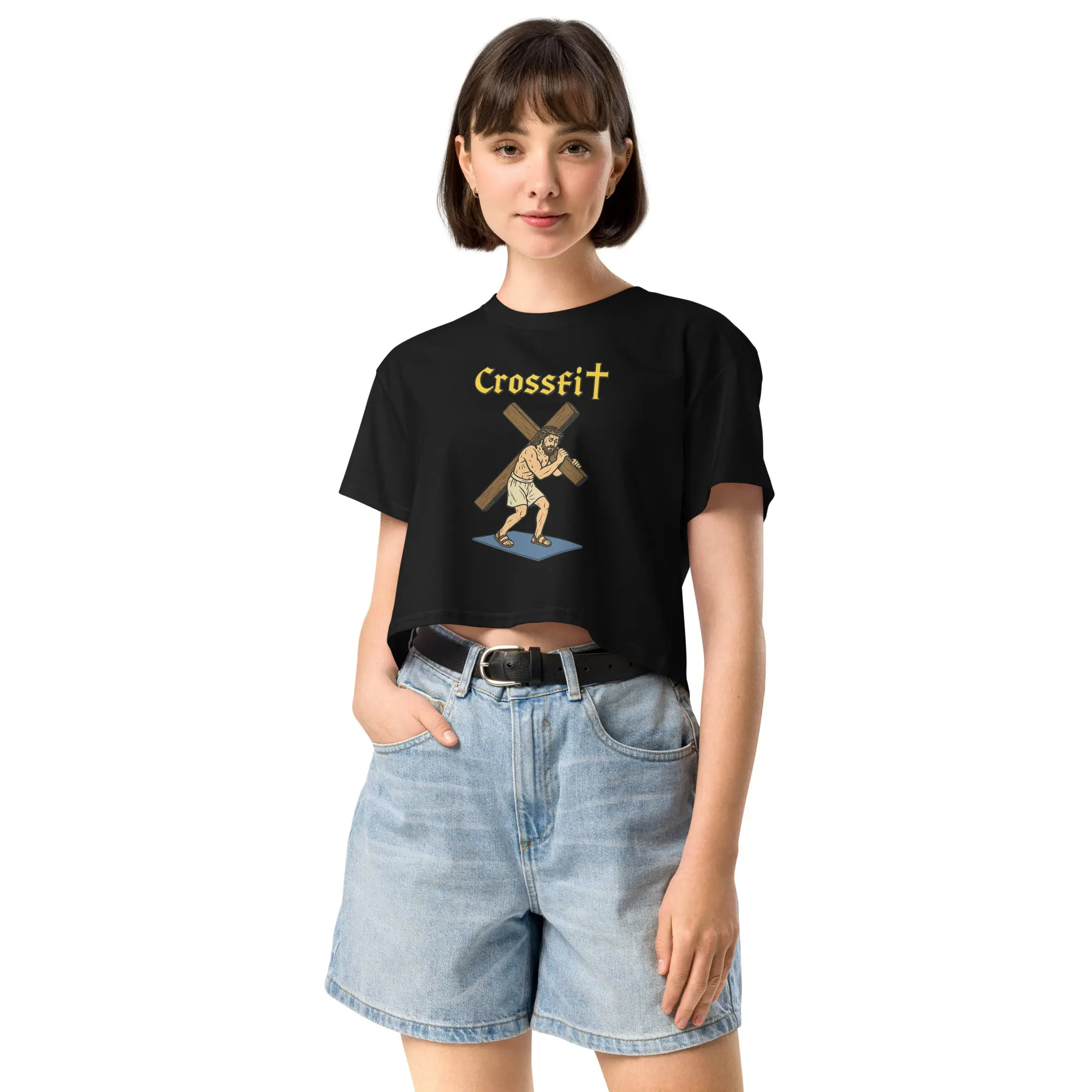 Crossfit Jesus Women’s crop top - Image 6