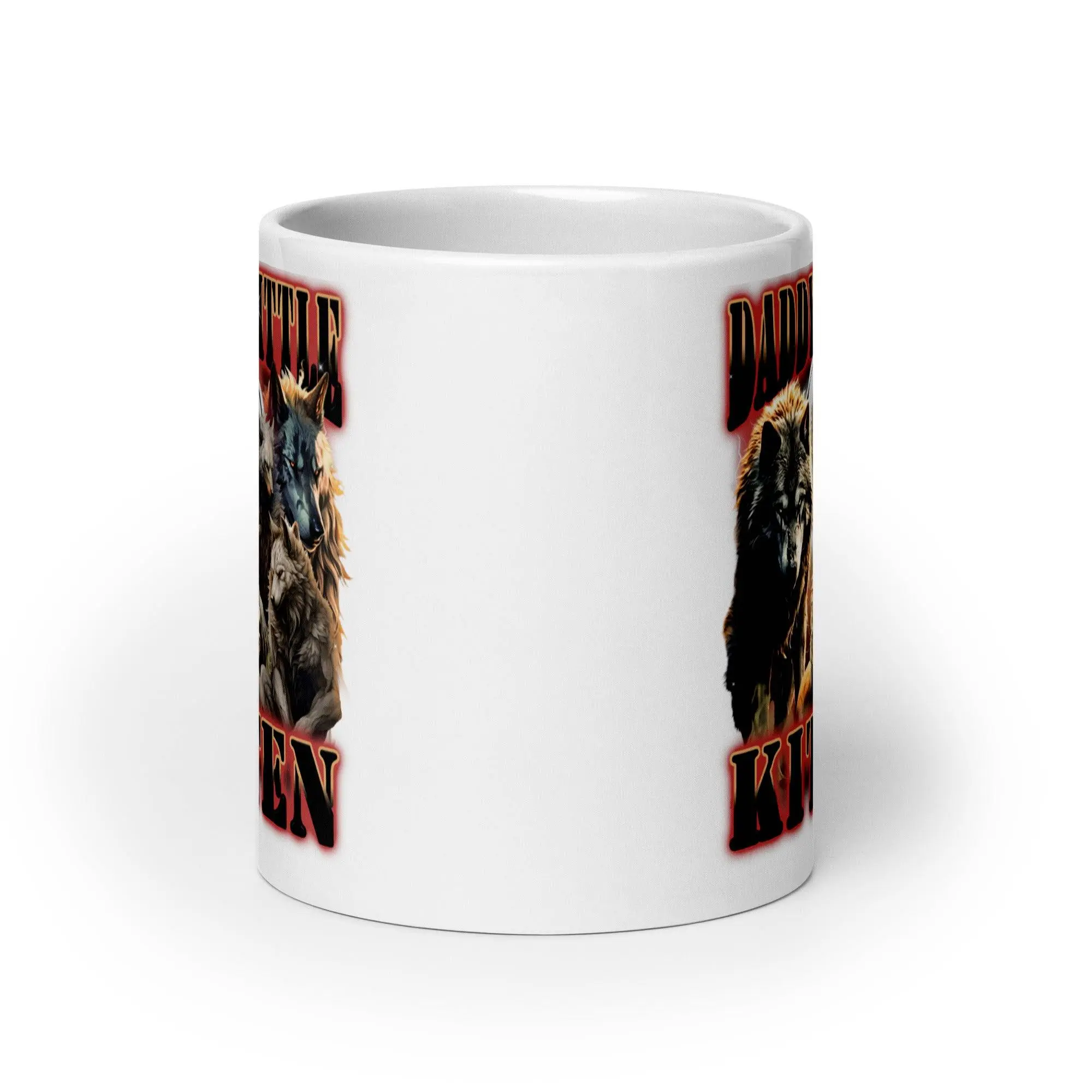 Daddy's Little Kitten White glossy mug - Image 10